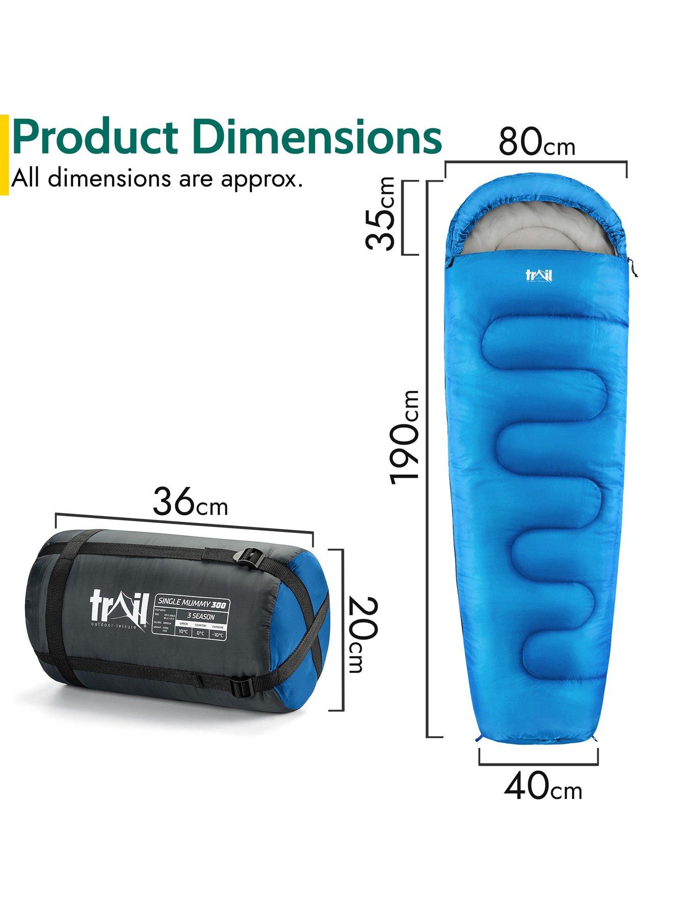 Image 7 of 7 of Trail Mummy Sleeping Bag - 300gsm, Blue