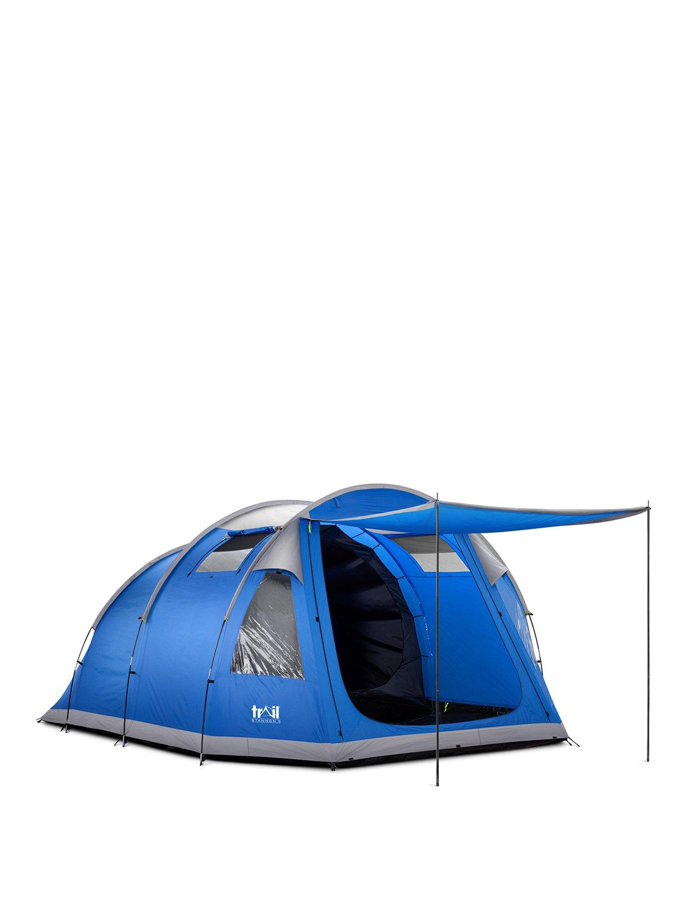 front image of trail-stannon-5-man-tunnel-tent-blue