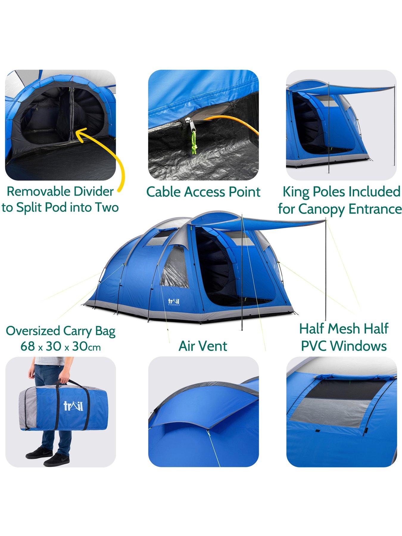 Image 4 of 6 of Trail Stannon 5 Man Tunnel Tent - Blue