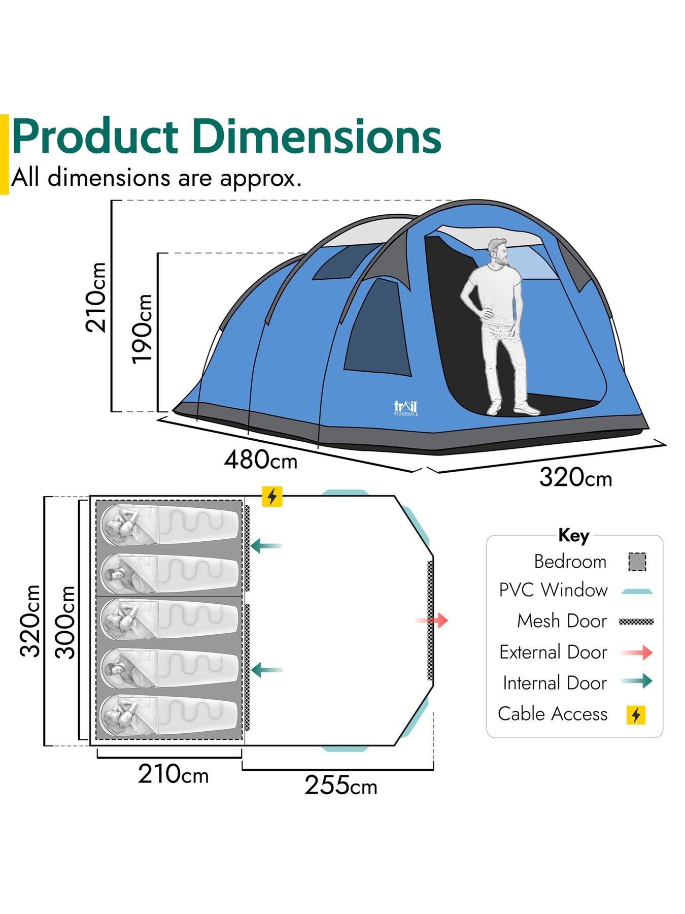 Image 6 of 6 of Trail Stannon 5 Man Tunnel Tent - Blue