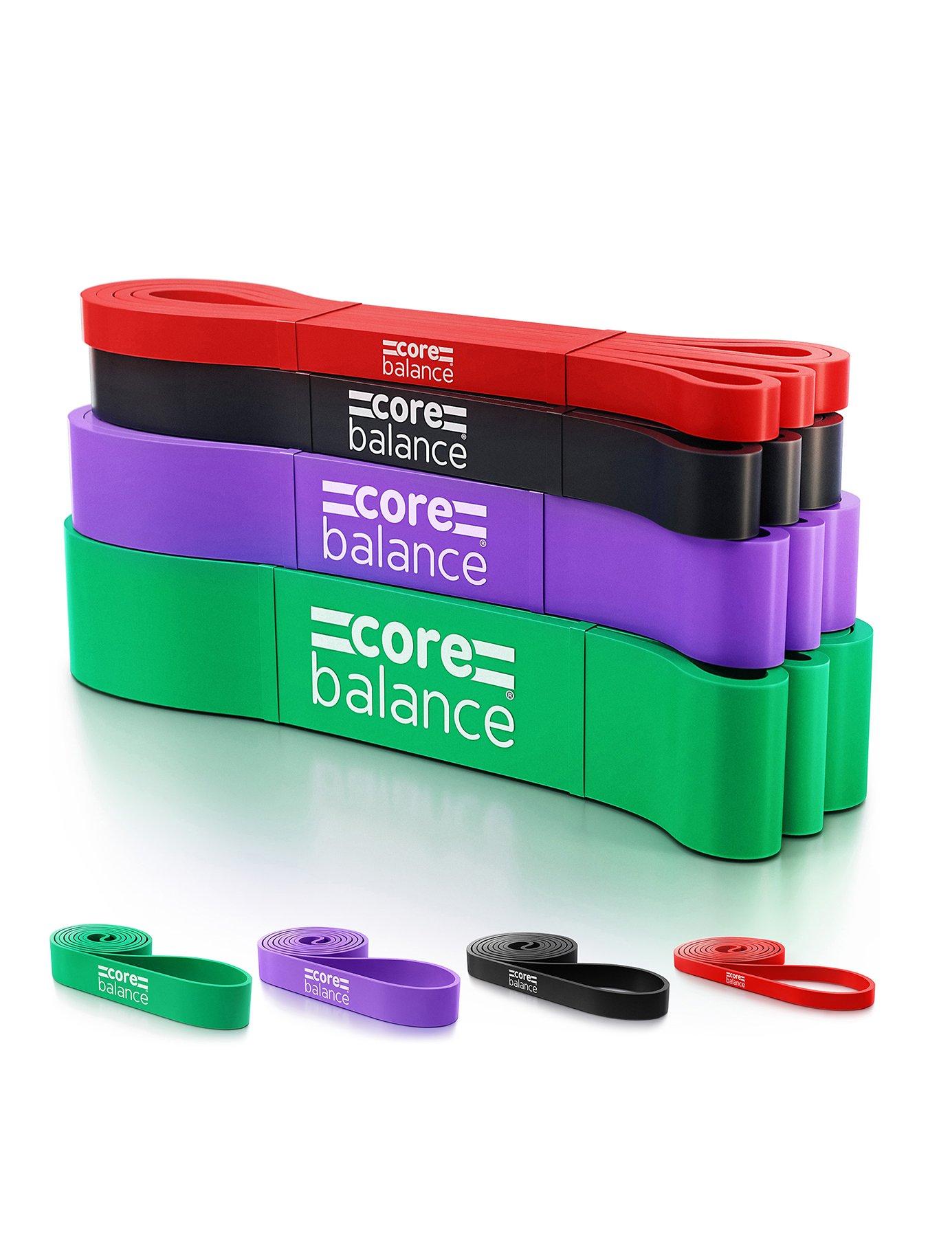 Core Balance 4-Piece Resistance Band Set - Light to Extra Heavy