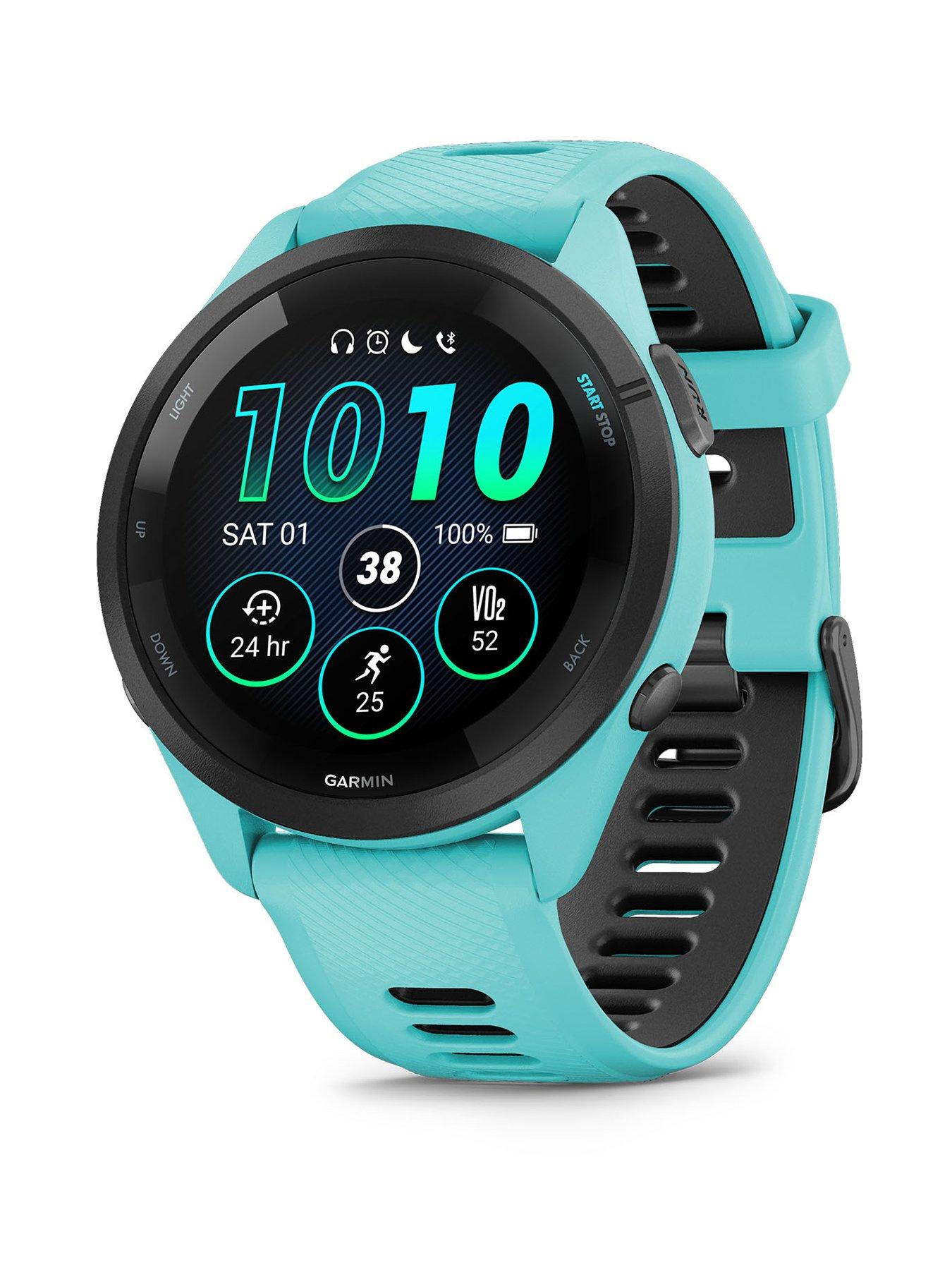 Image 1 of 7 of Garmin Forerunner 265 Music, Aqua