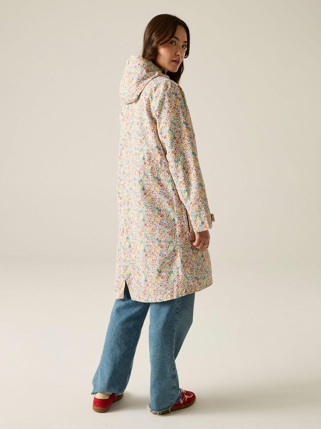  image of regatta-ladies-cath-kidston-long-waterproof-shell-jacket--harmony-ditsy
