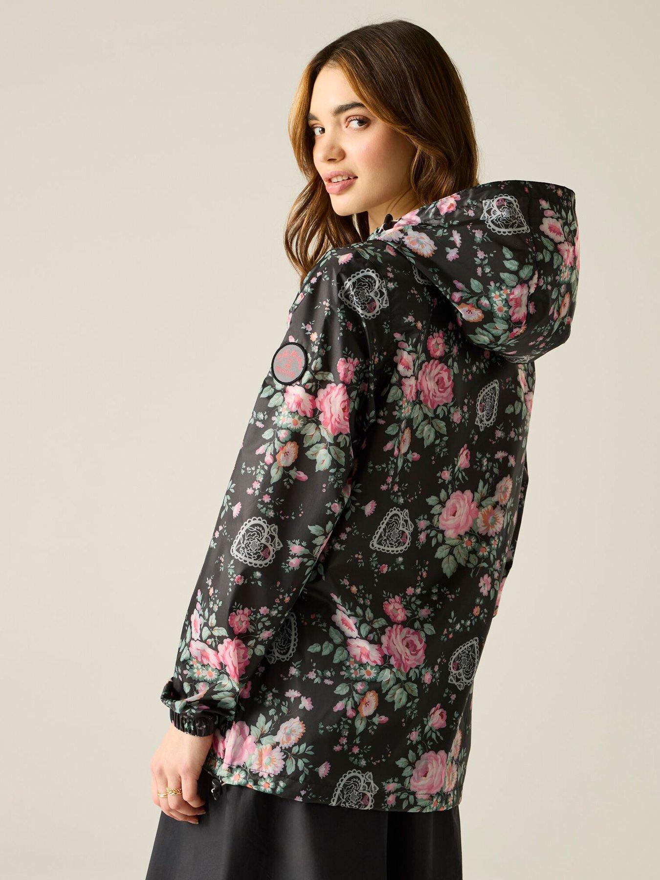 Image 2 of 7 of Regatta Ladies Cath Kidston Pack It Jacket - Black Hackney Rose