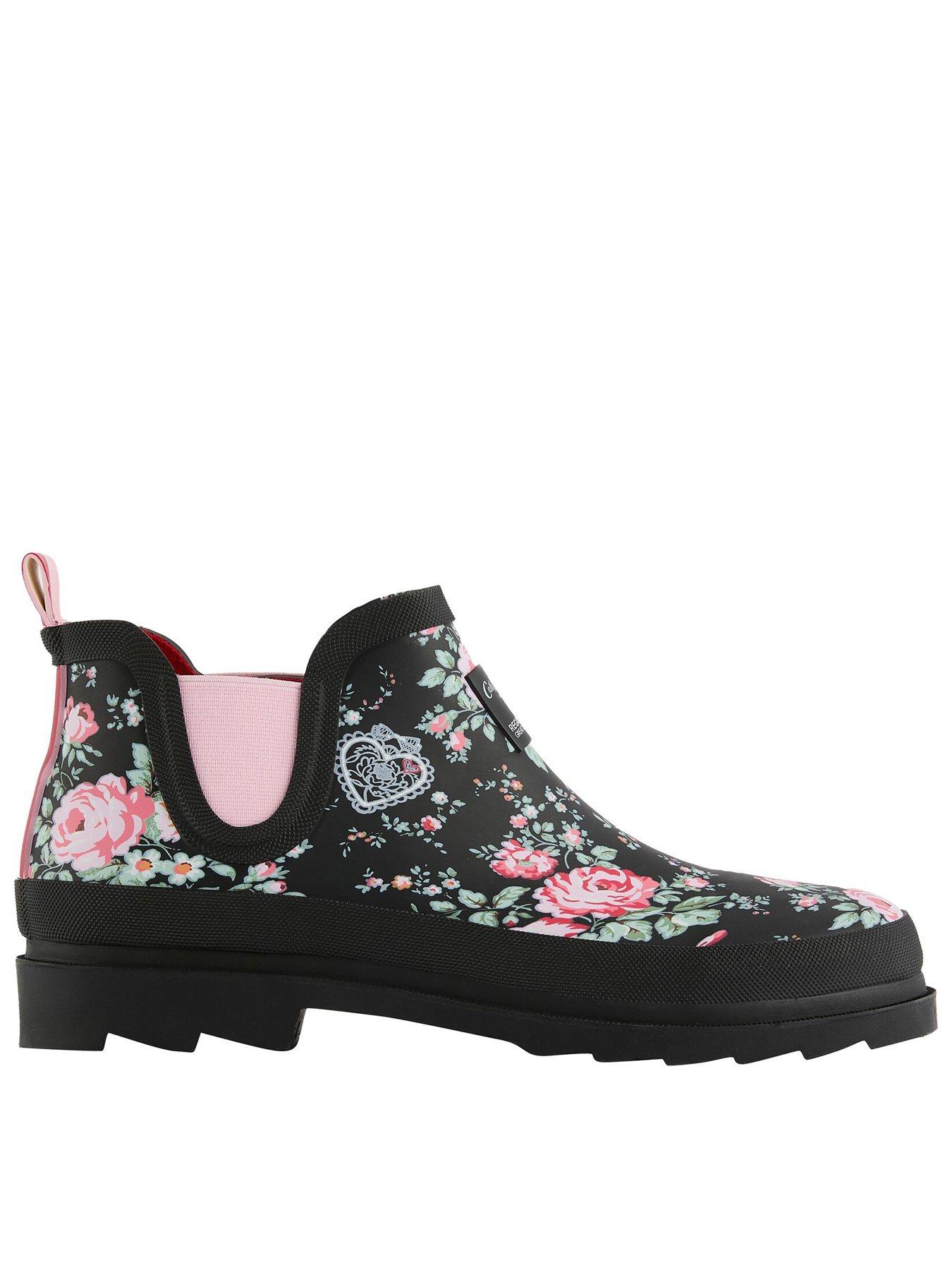 Regatta Ladies Cath Kidston Low Welly - Black Hackney Rose