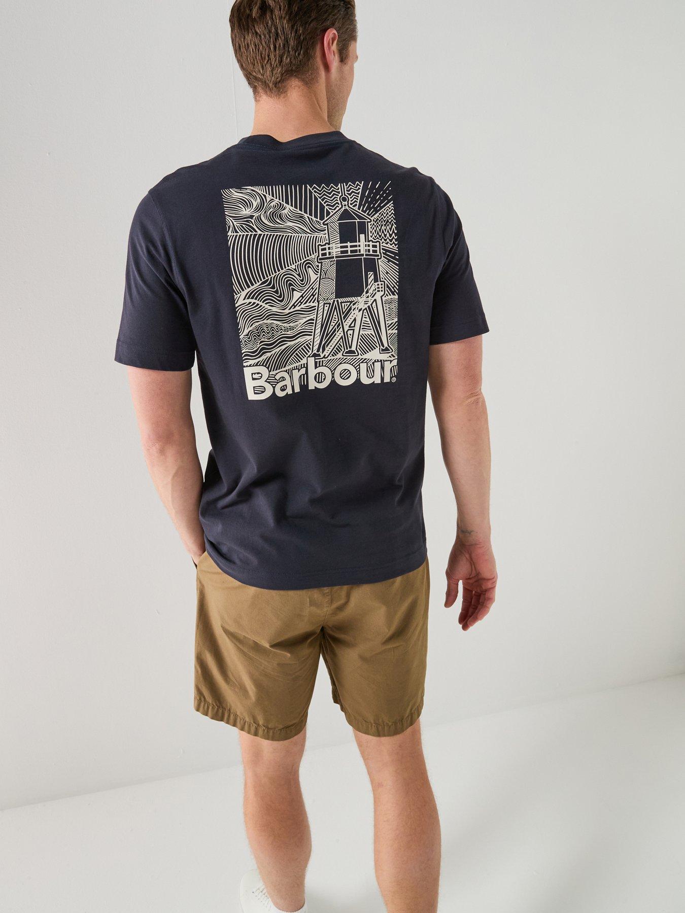 Barbour Relaxed Fit Moonwell Back Graphic T-Shirt - Navy