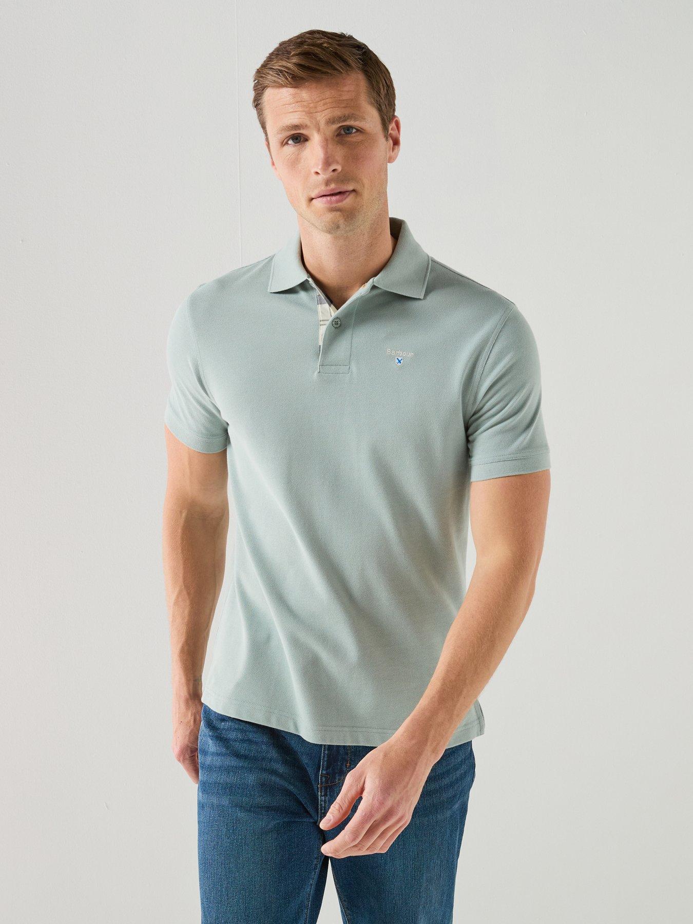 Barbour Tartan Pique Tailored Fit Polo Shirt - Blue