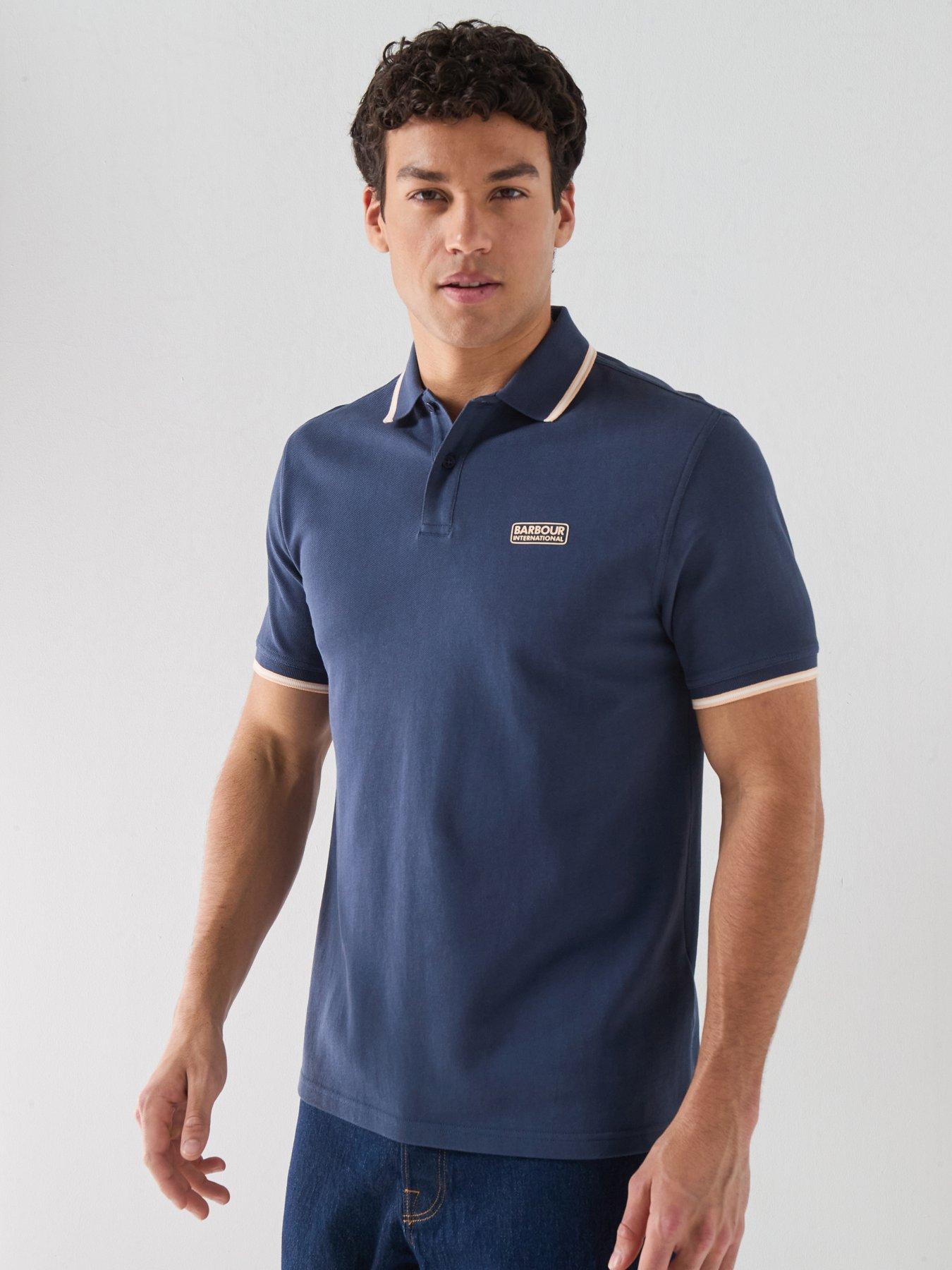 Barbour International Evan Tipped Polo Shirt - Navy