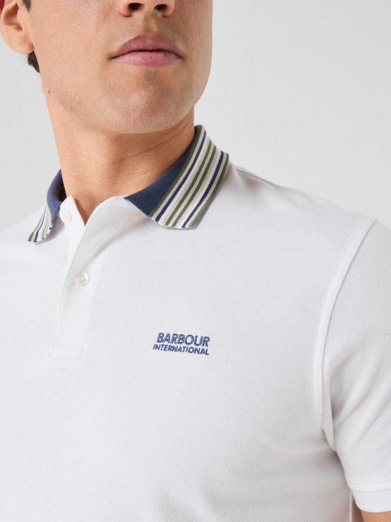 Image 5 of 6 of Barbour International International Neville Tipped Polo Shirt - White