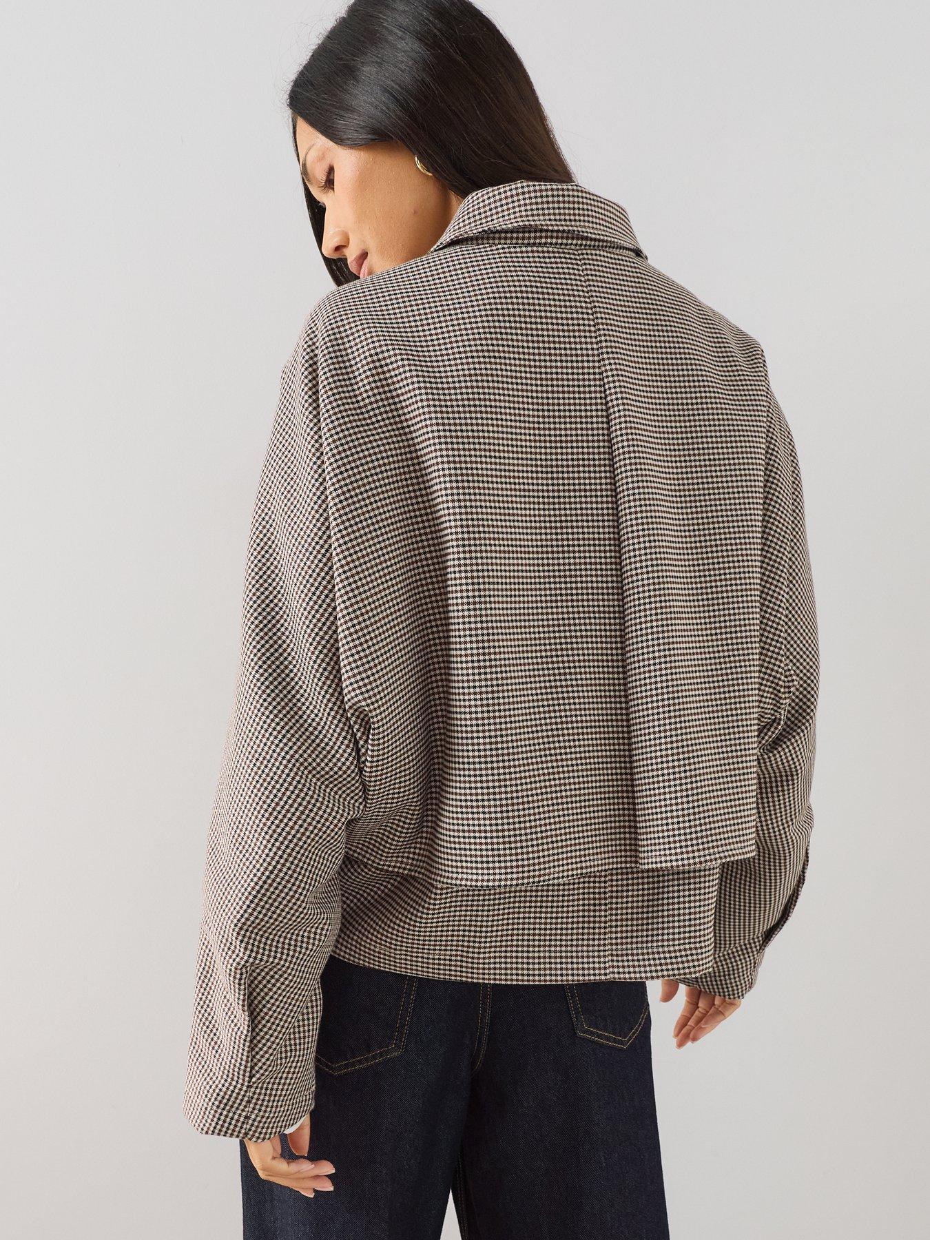 Image 2 of 7 of The Very Collection Batwing Heritage Check Jacket - Print<br />&nbsp;