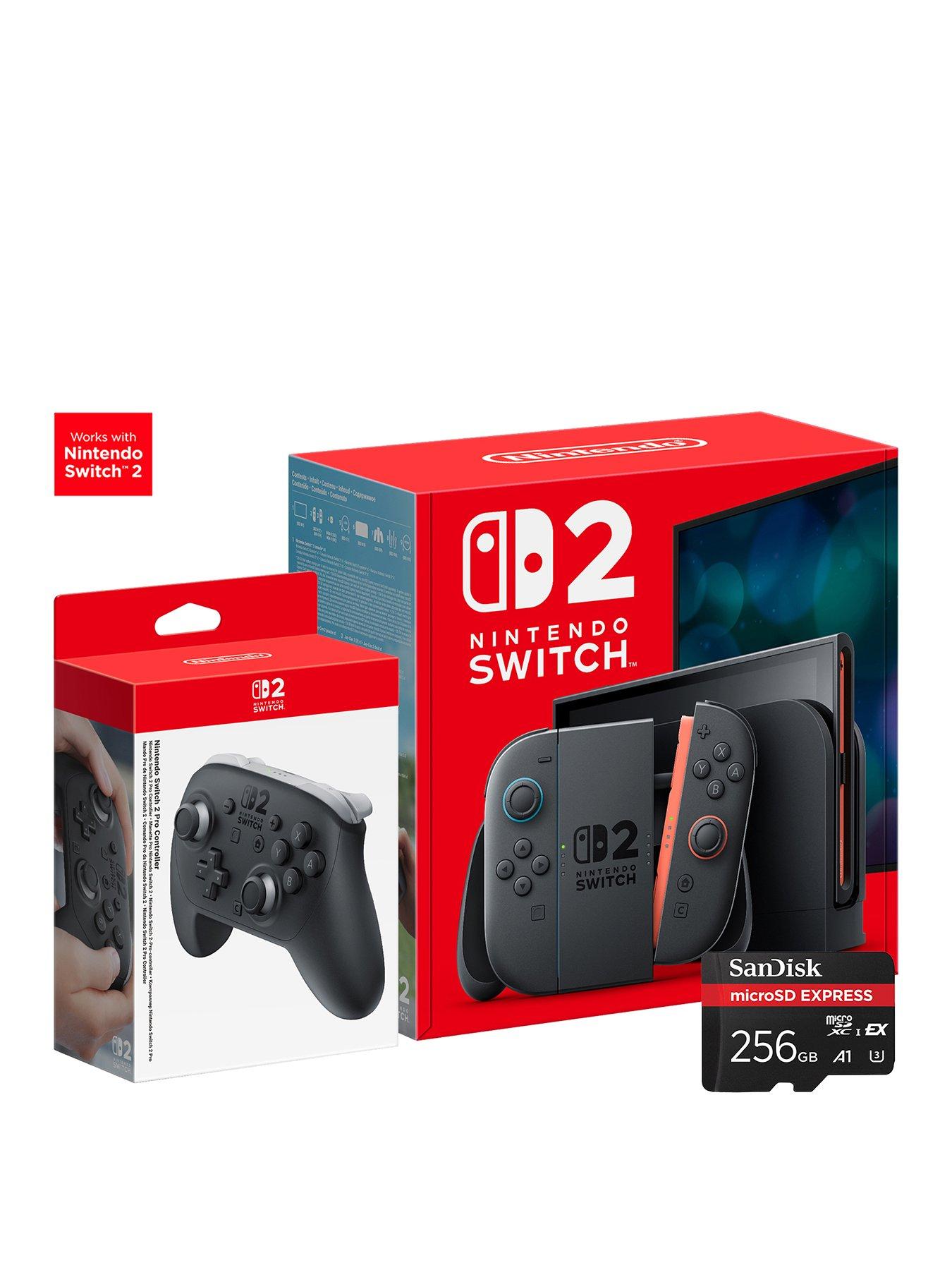 Nintendo with  Pro Controller  &  SanDisk microSD Express Card