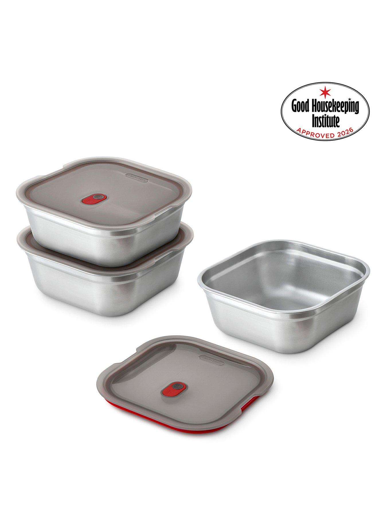 Black+Blum Microwavable Steel Multifunction Meal Prep Box Set Medium