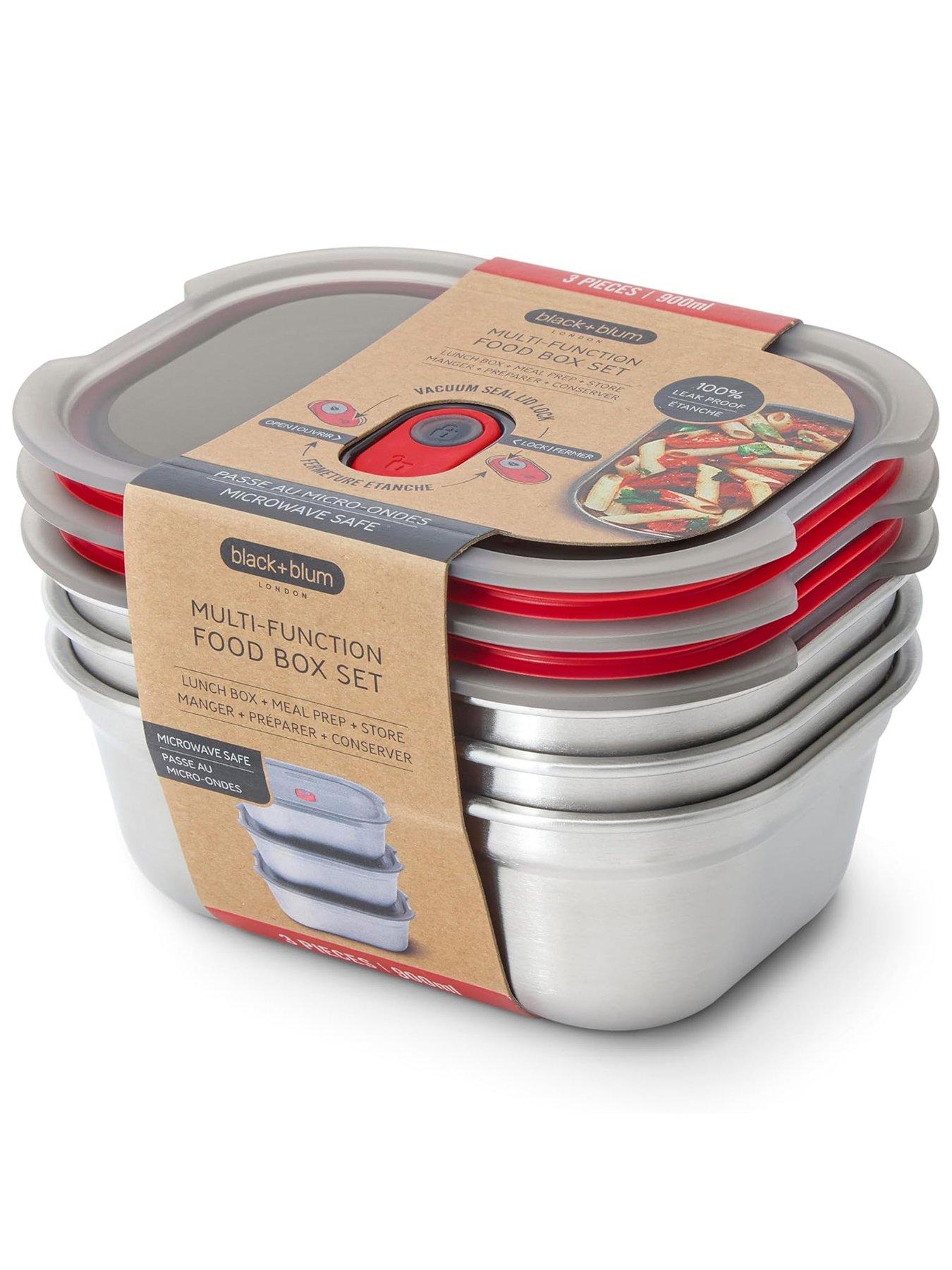 Image 1 of 3 of Black+Blum Black+blum Microwavable Steel Multifunction Meal Prep Box Set Medium