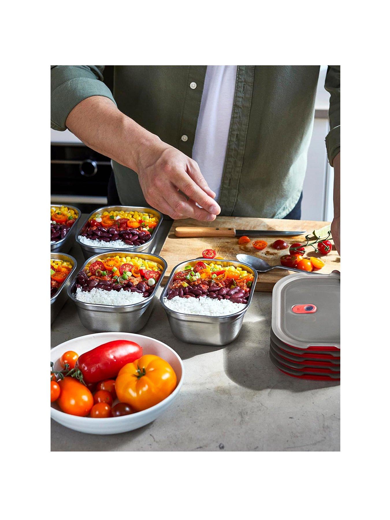 Image 2 of 3 of Black+Blum Black+blum Microwavable Steel Multifunction Meal Prep Box Set Medium