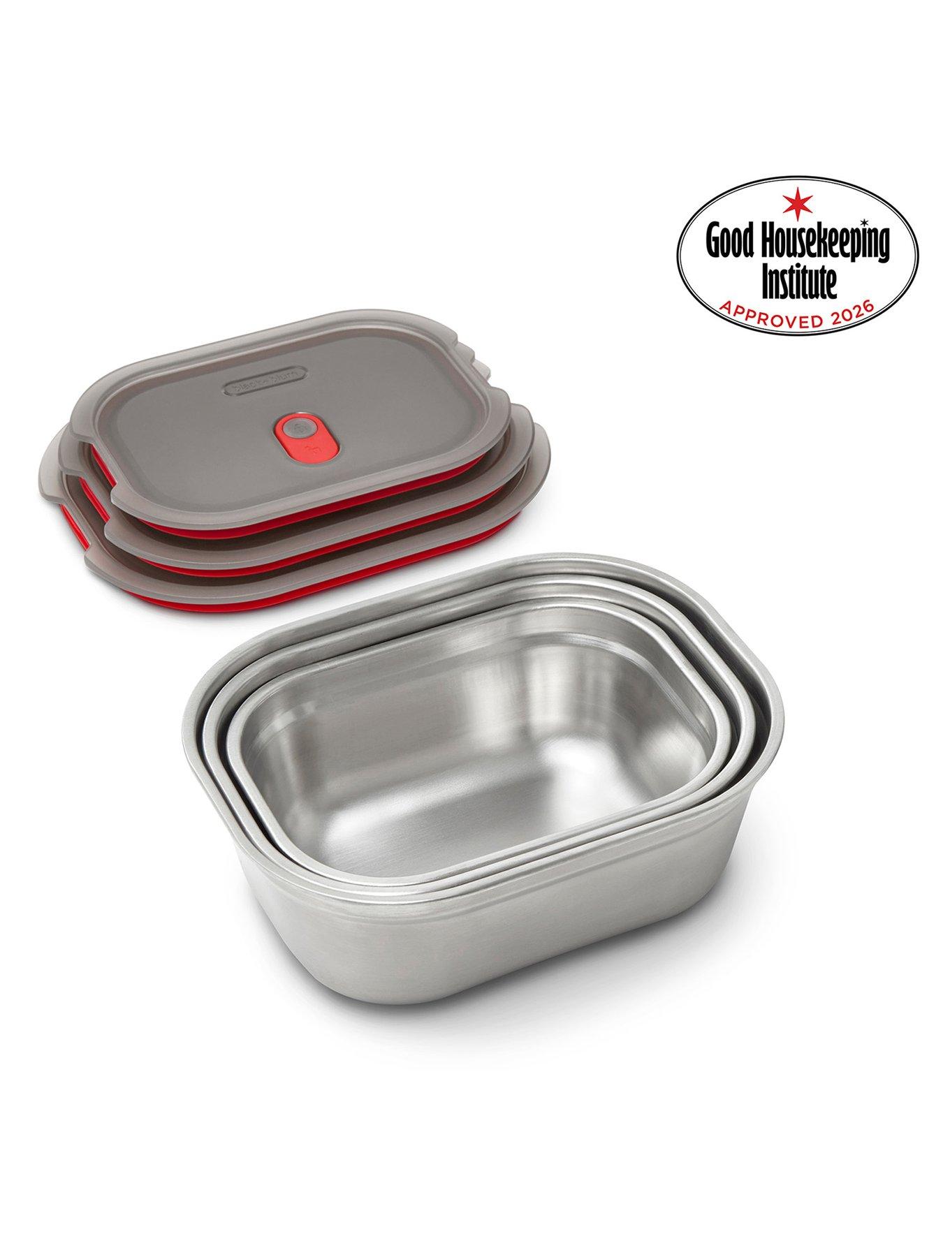 Black+Blum Black + Blum Microwavable Steel Multifunction Meal Prep Box Set - Grey