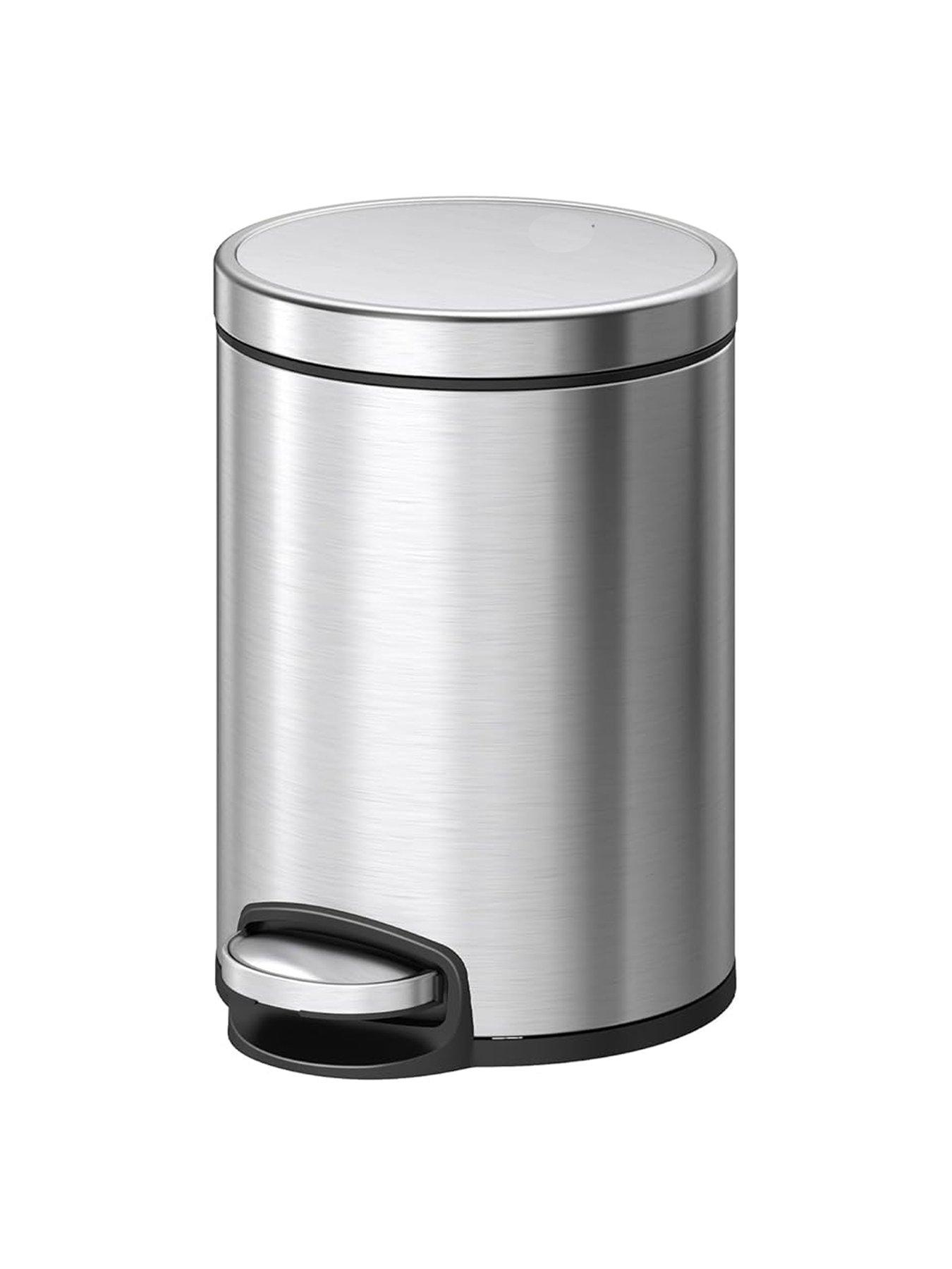 EKO Eva Stainless Steel Pedal Bin 5l - Silver