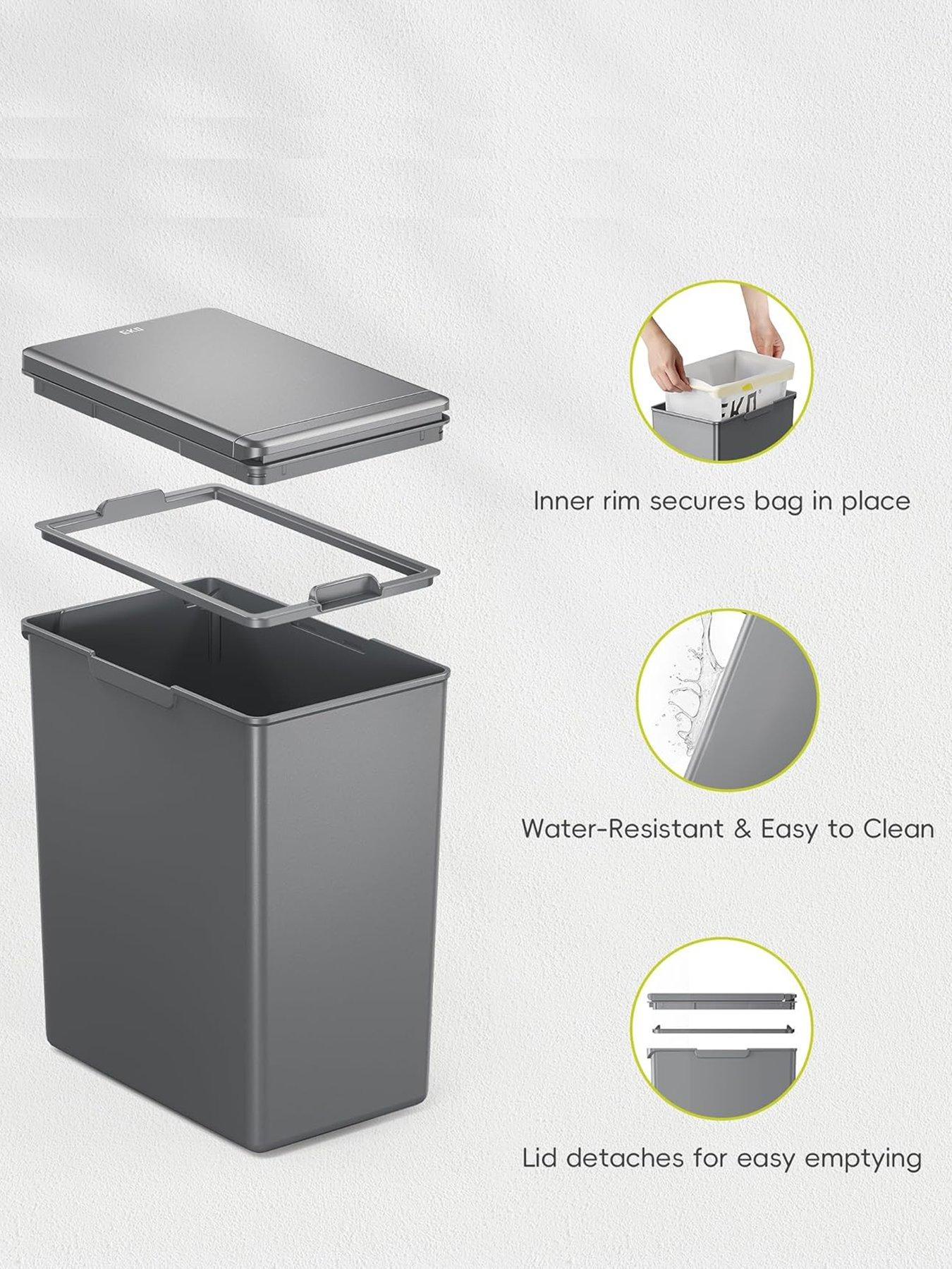 Image 4 of 4 of Eko Eko Morandi Touch Bin 20l - Dark Grey