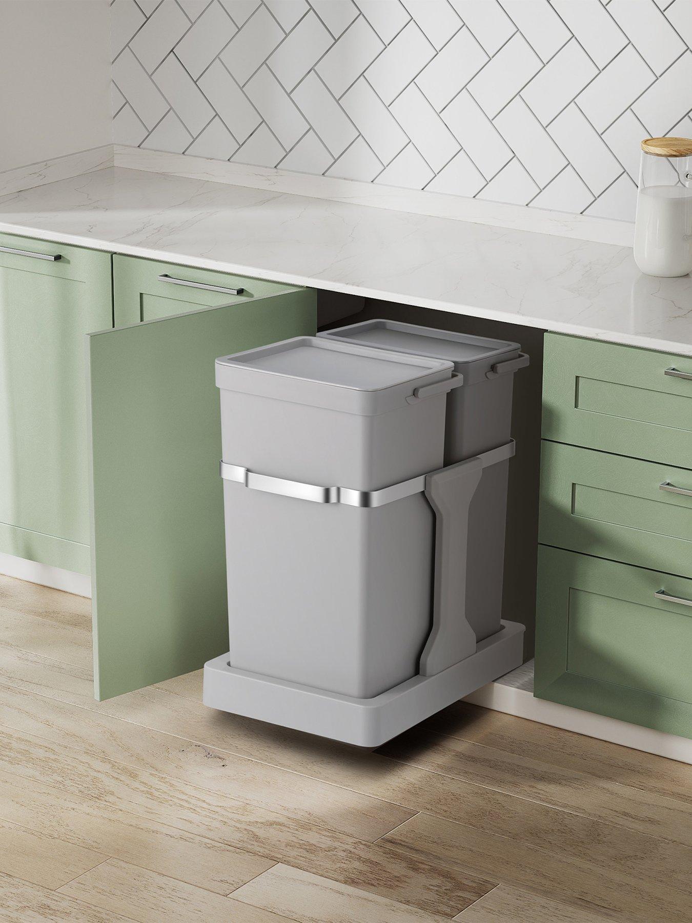 EKO Deco Duo Pull Out Recycling Bin 20+15l - Grey