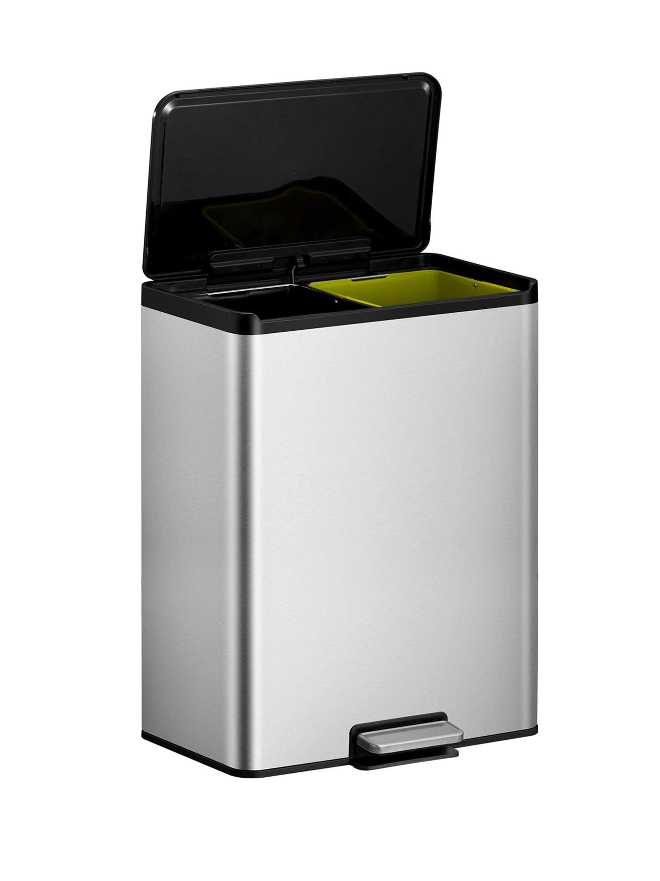 Image 4 of 4 of Eko Eko Essential Recycling Pedal Bin 20l+20l - Silver