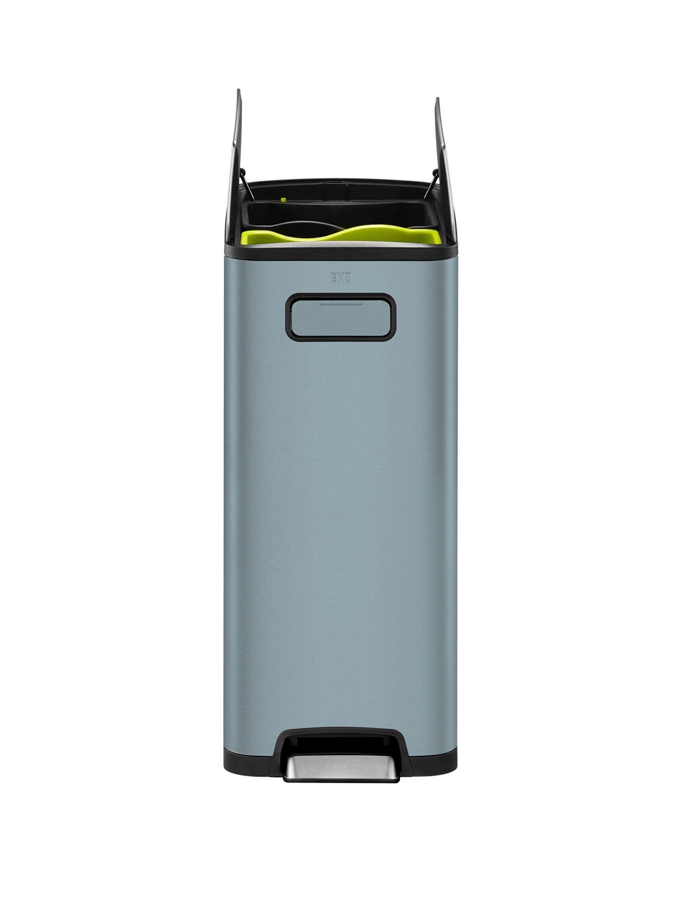 Image 2 of 5 of EKO Ecofly Recycling Pedal Bin 20l+20l - Titanium Blue