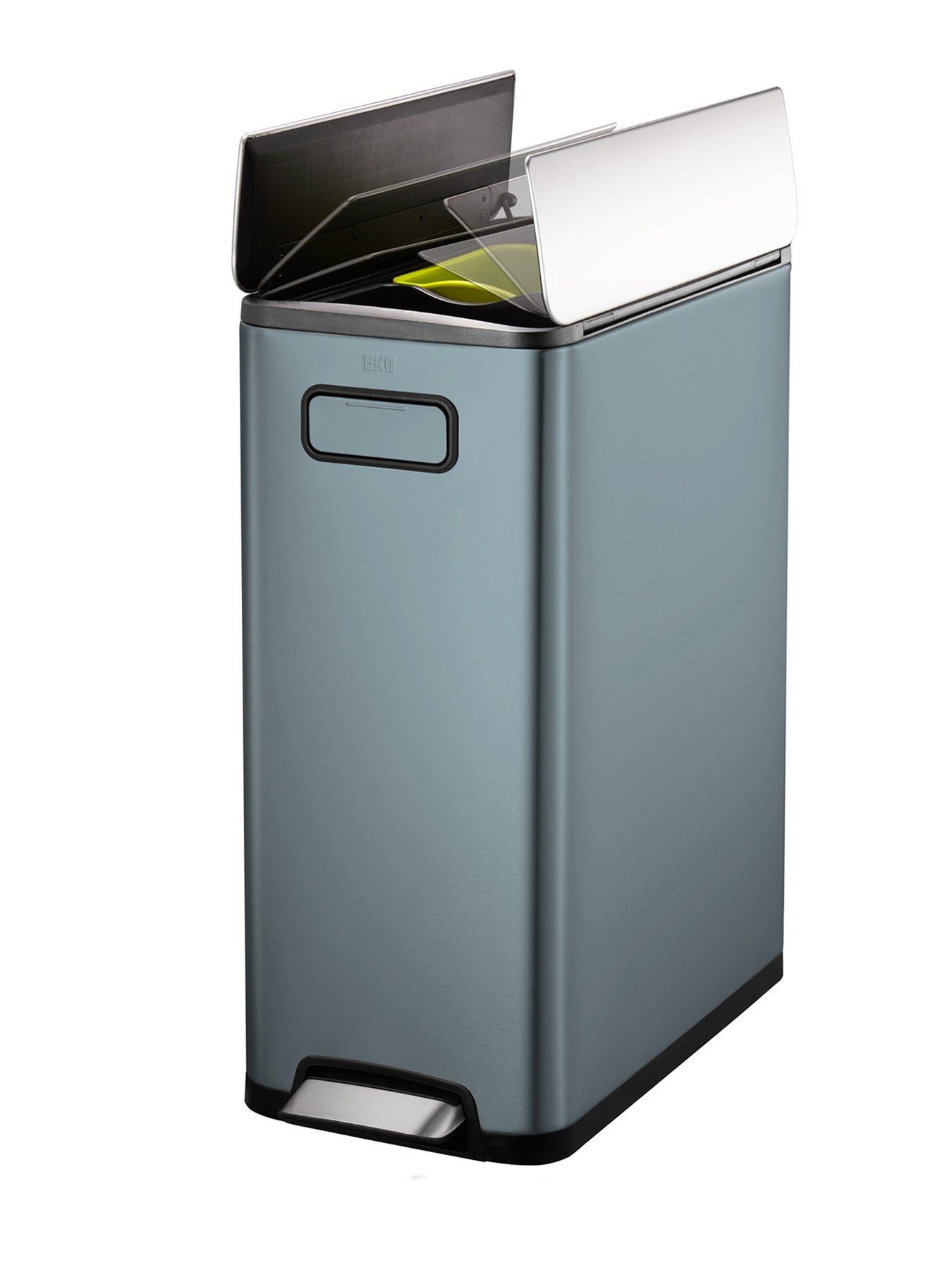 Image 3 of 5 of EKO Ecofly Recycling Pedal Bin 20l+20l - Titanium Blue