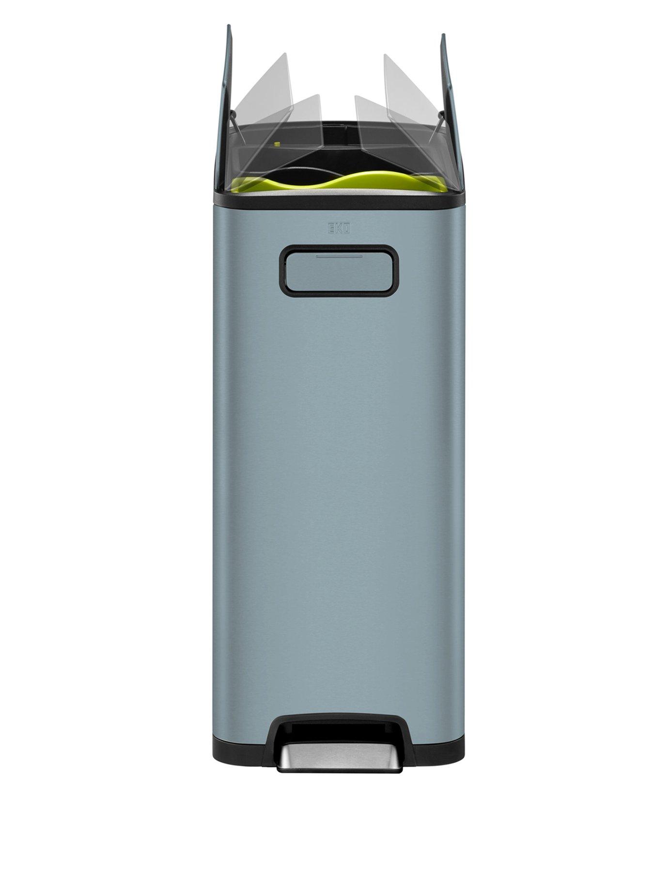Image 4 of 5 of EKO Ecofly Recycling Pedal Bin 20l+20l - Titanium Blue