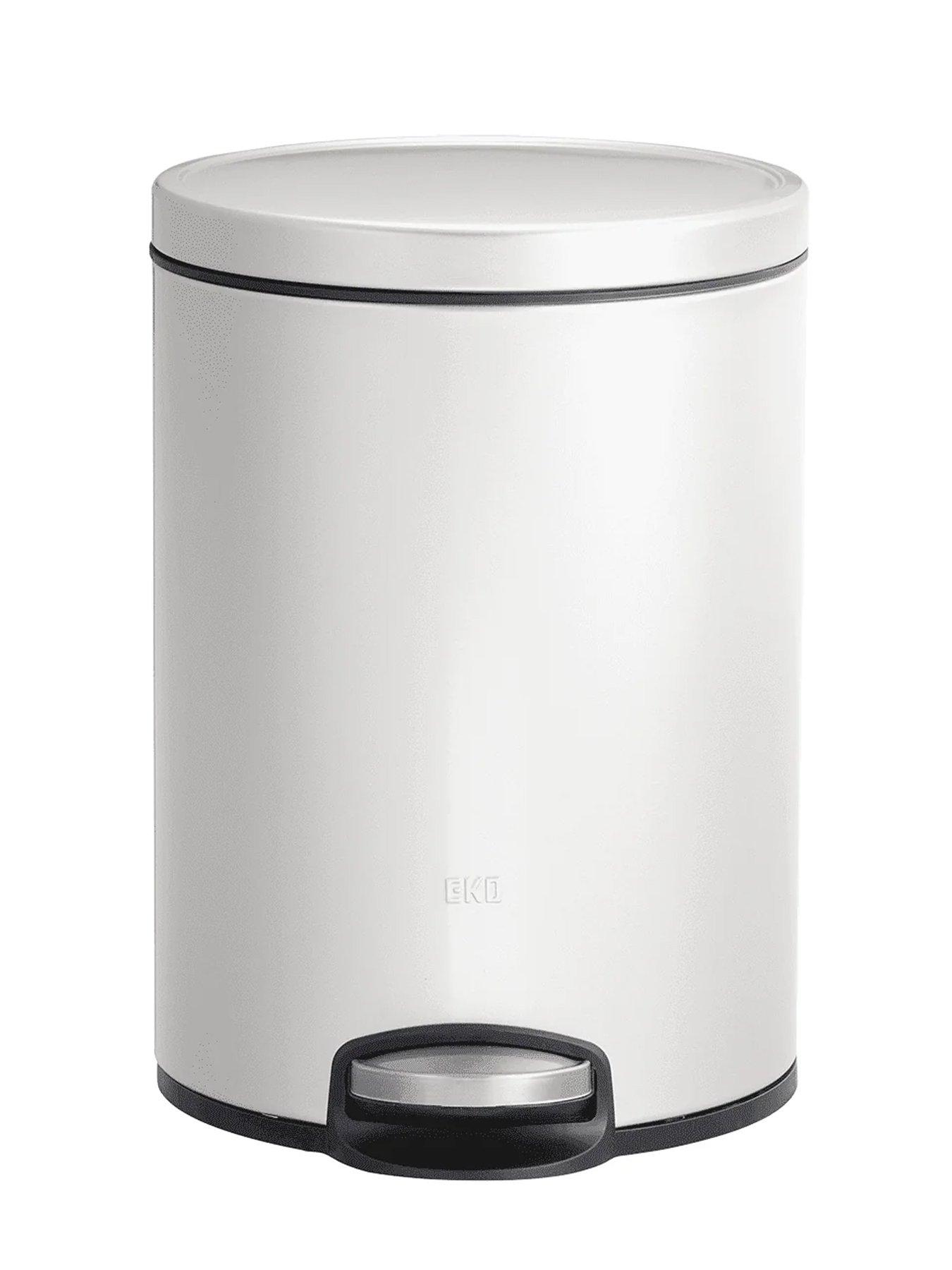 Eko Eko Eva Stainless Steel Pedal Bin 5l - White