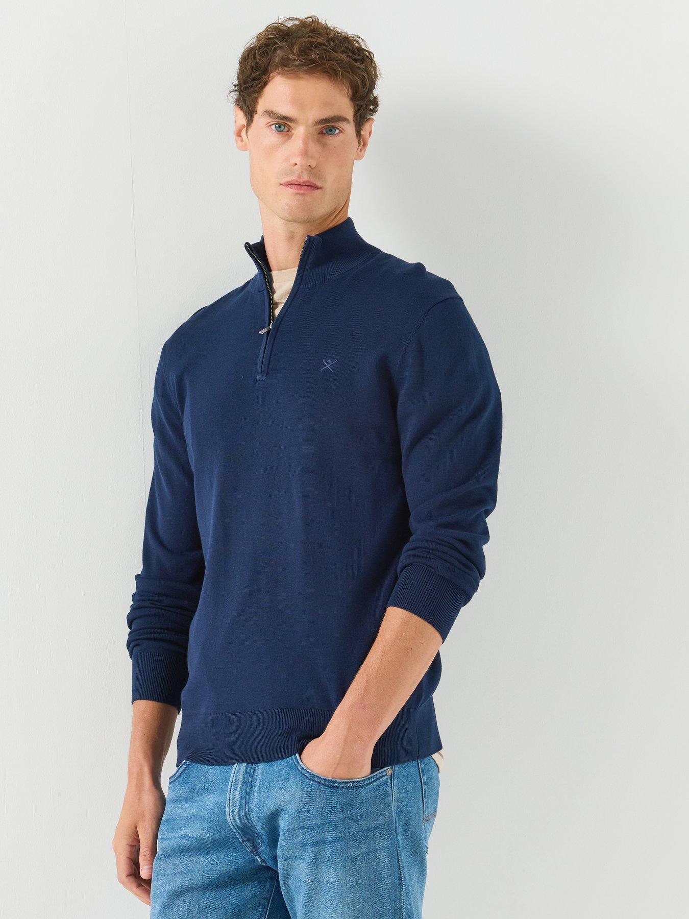 Hackett Hackett Essential Cotton 1/4 Zip Knitted Jumper