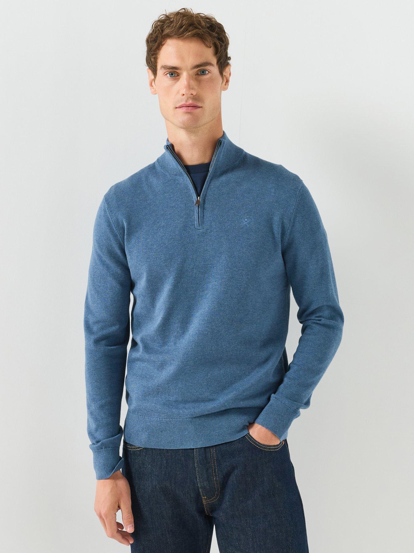 Hackett Hackett Essential Cotton 1/4 Zip Knitted Jumper