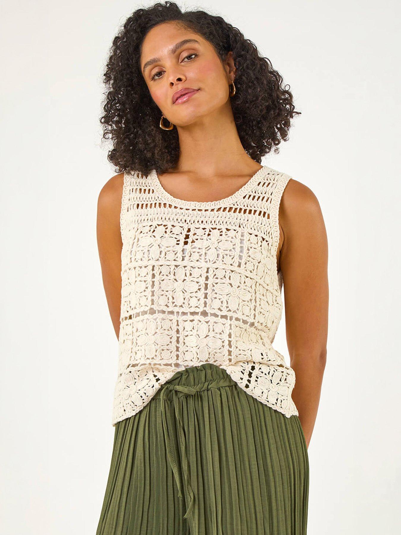 Image 3 of 5 of Roman Crochet Knit Vest