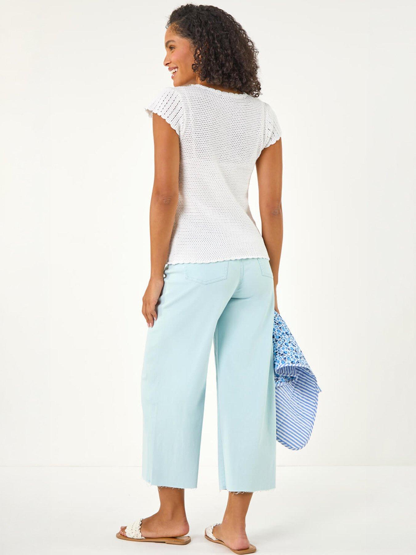 Image 4 of 5 of Roman Crochet Broiderie Knit Top