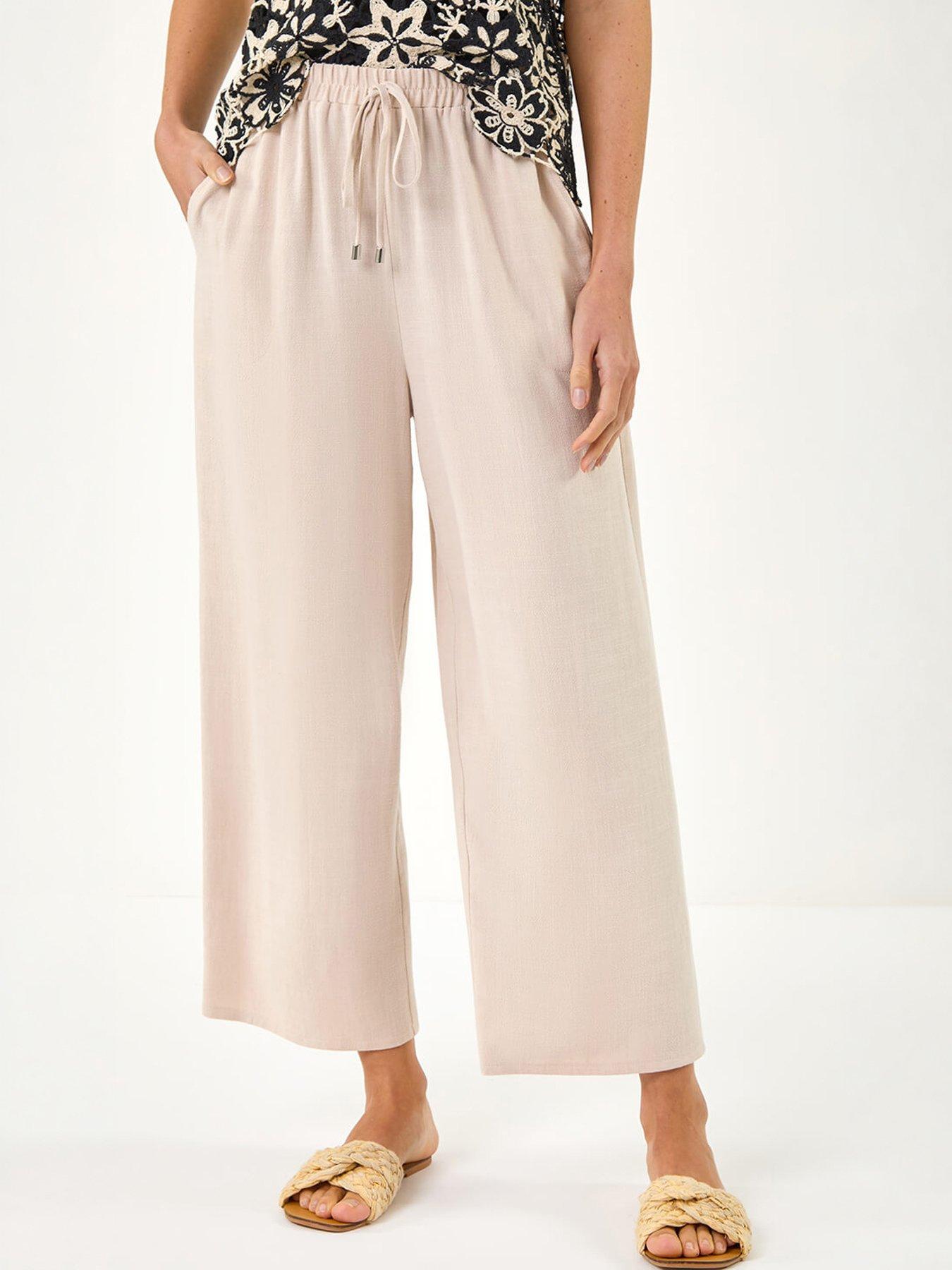 Image 3 of 5 of Roman Cropped Linen Trouser