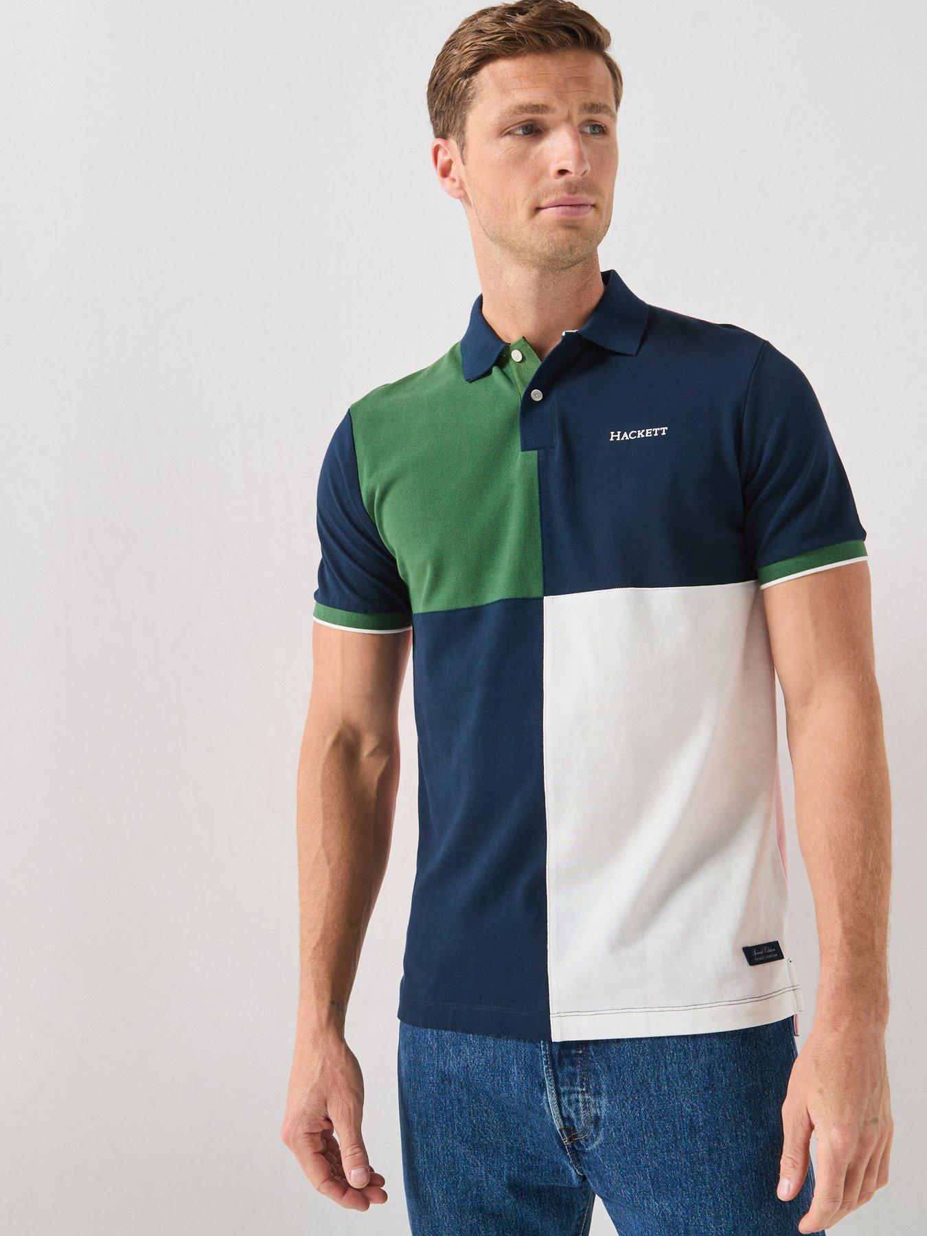 Hackett Heritage Number Colour Block Polo Shirt - Navy