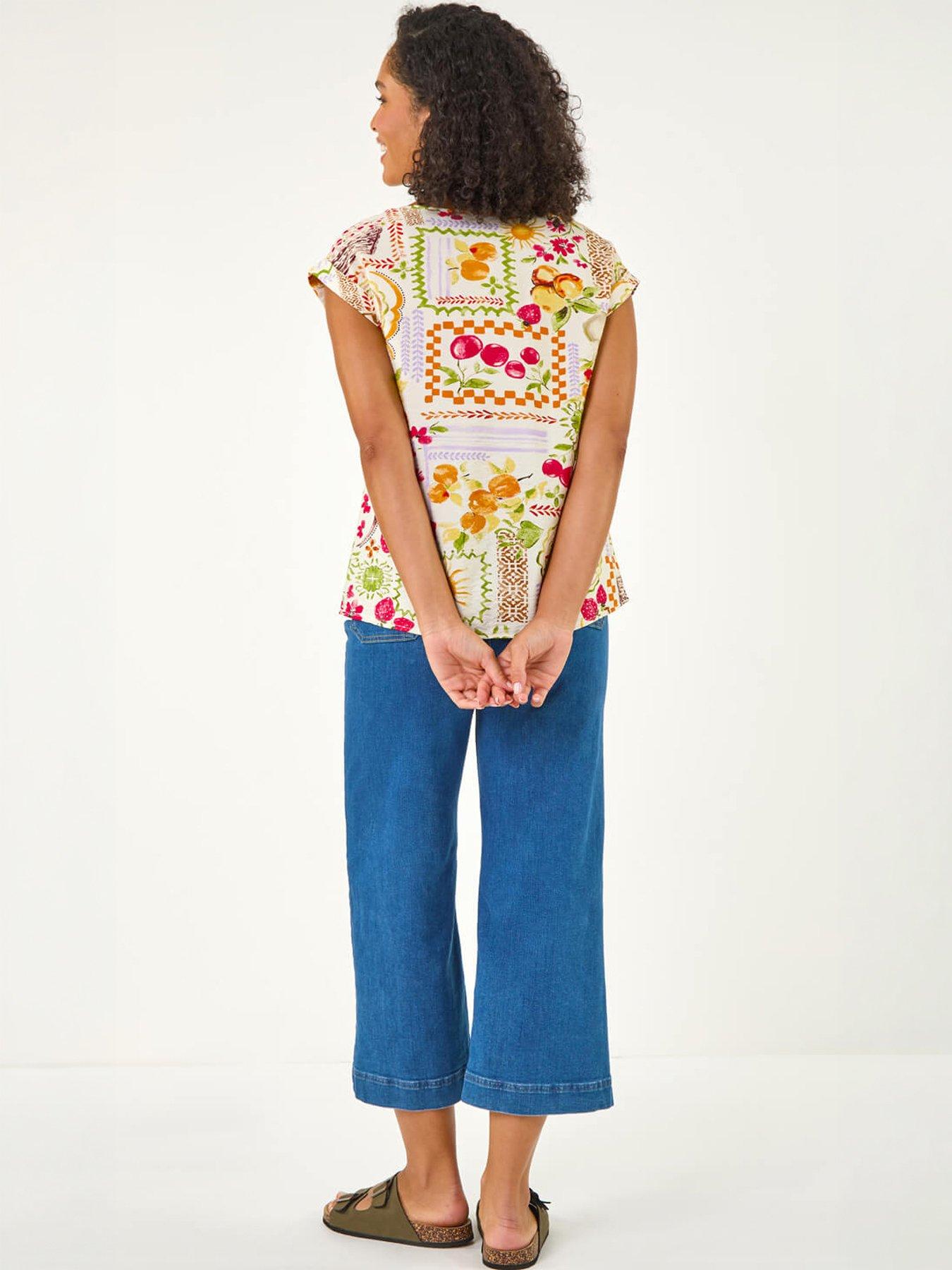 Image 4 of 5 of Roman Fruit Print Shell Top
