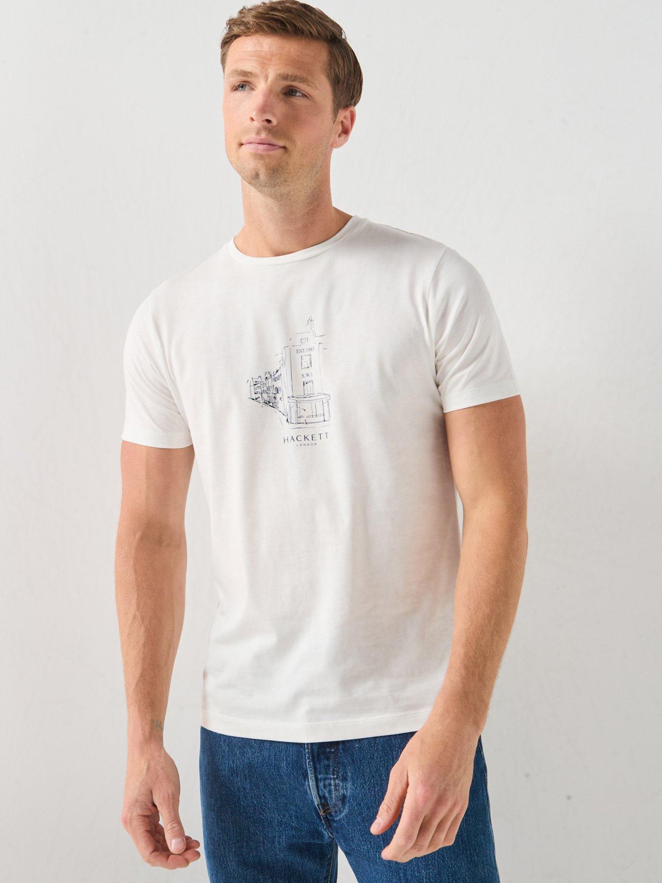 Image 1 of 5 of Hackett Graphic T-Shirt - White