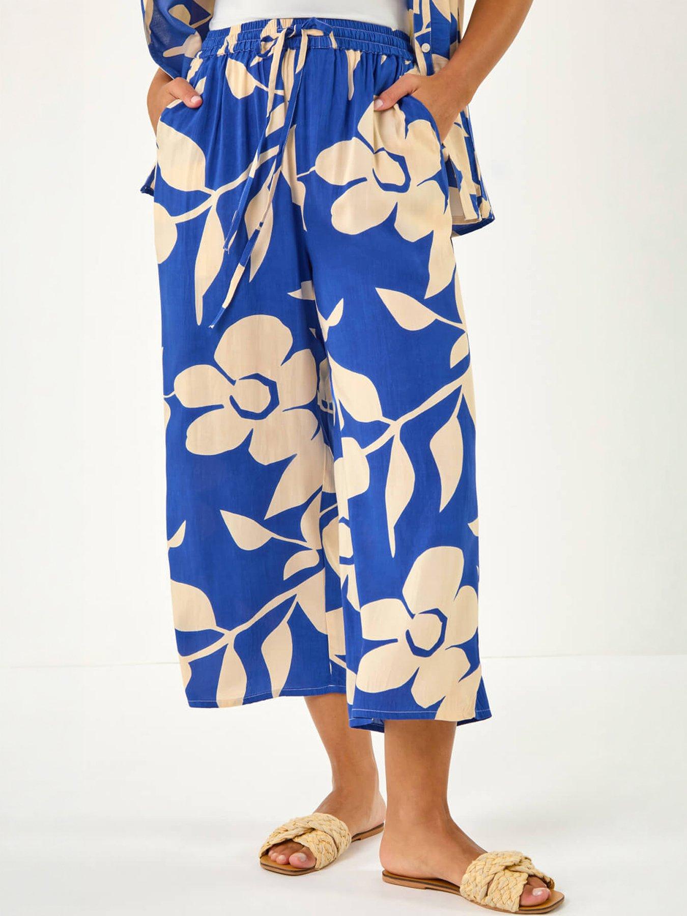 Image 3 of 5 of Roman Floral Mono Print Trouser