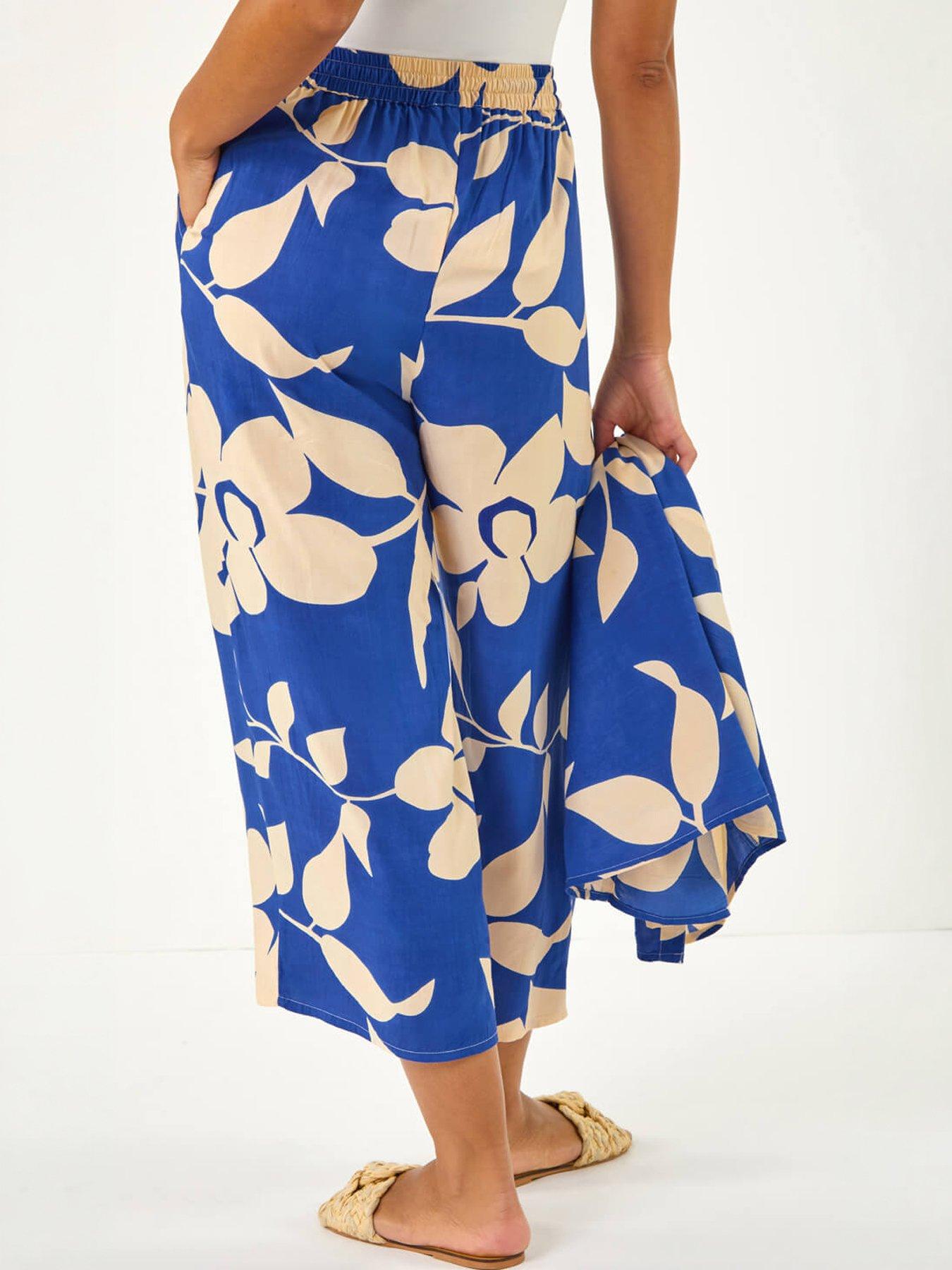 Image 4 of 5 of Roman Floral Mono Print Trouser