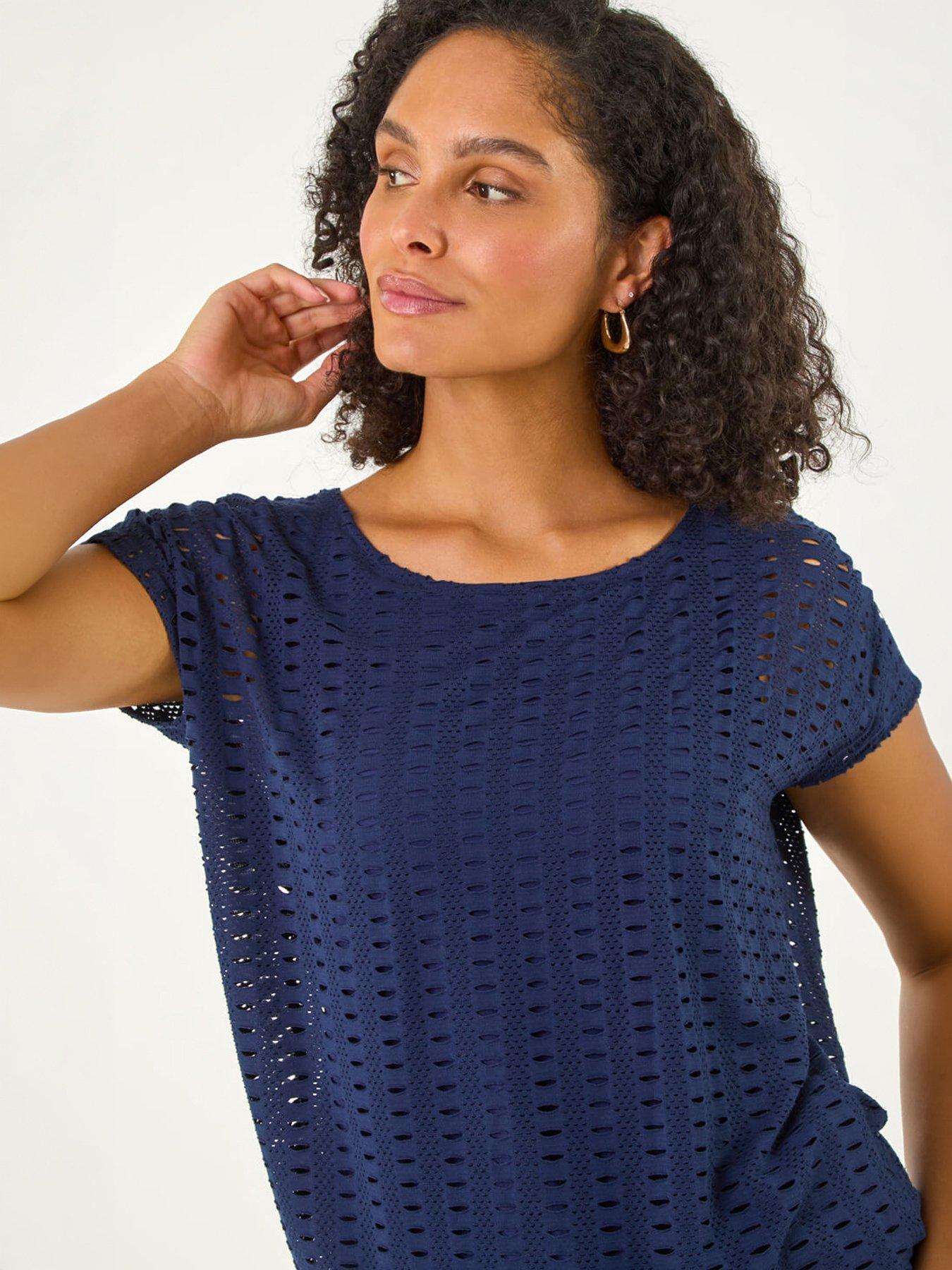 Roman Cut Out Detail Stretch Top