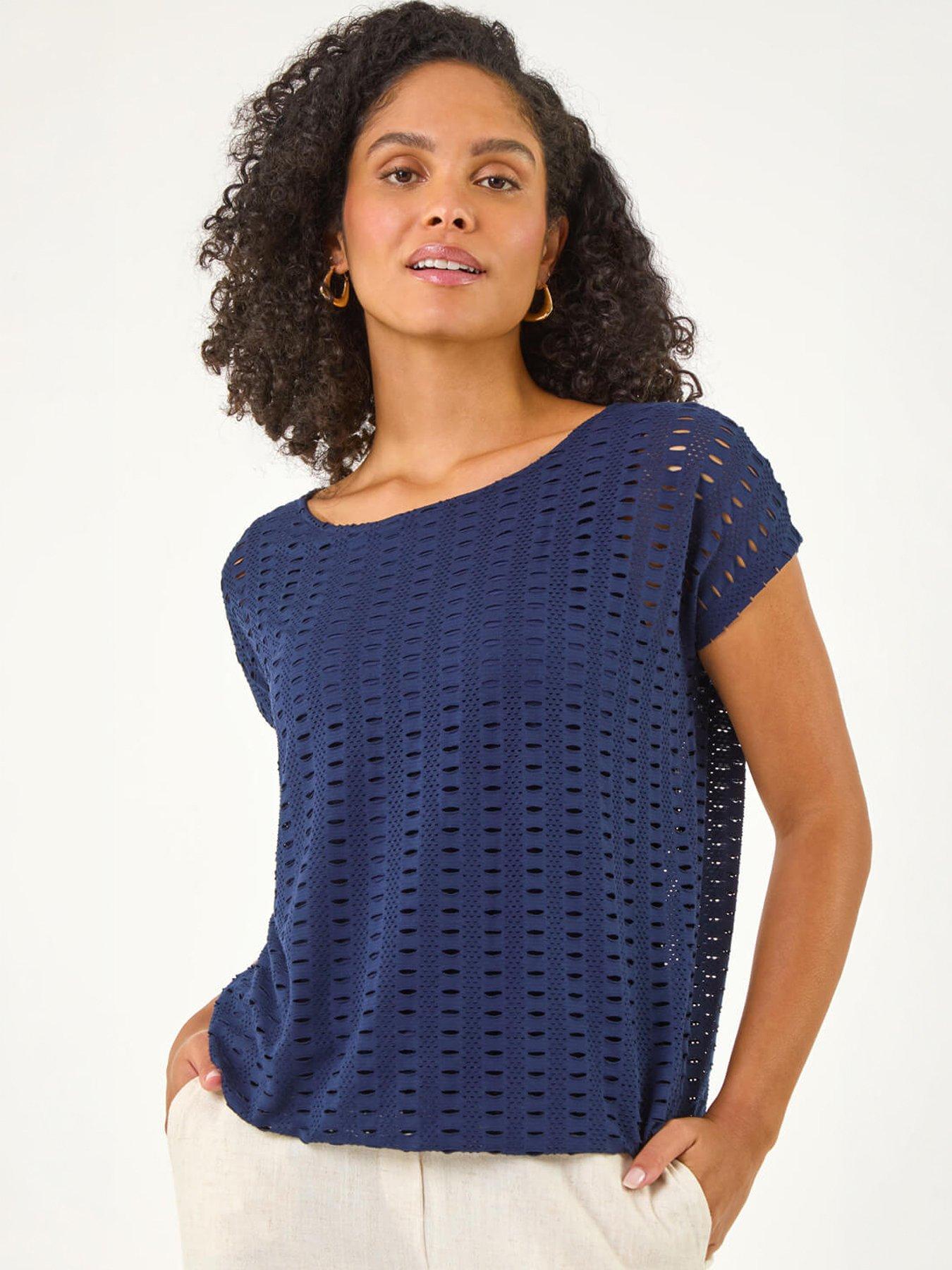 Image 3 of 5 of Roman Cut Out Detail Stretch Top