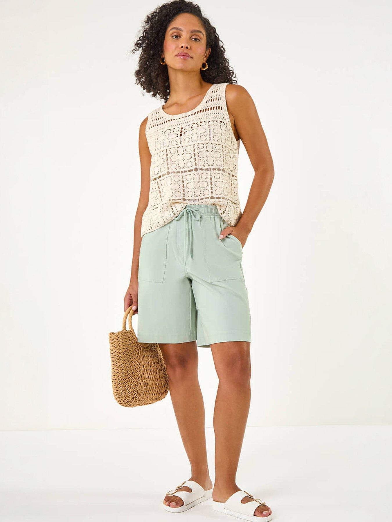 Image 5 of 5 of Roman Drawcord Stretch Culottes