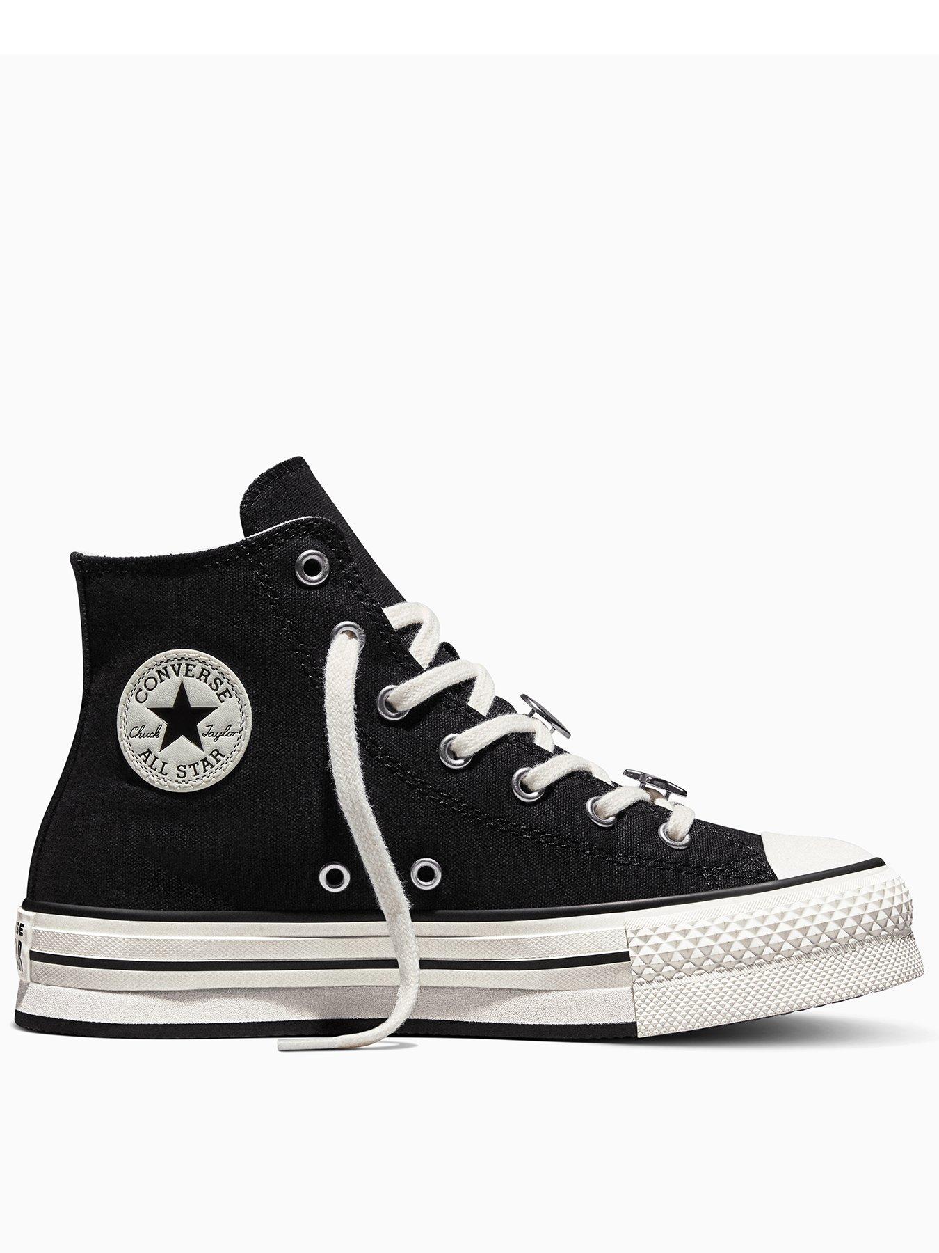 Image 1 of 4 of Converse Junior Portable Heirloom Chuck Taylor All Star Eva Lift Trainers - Black