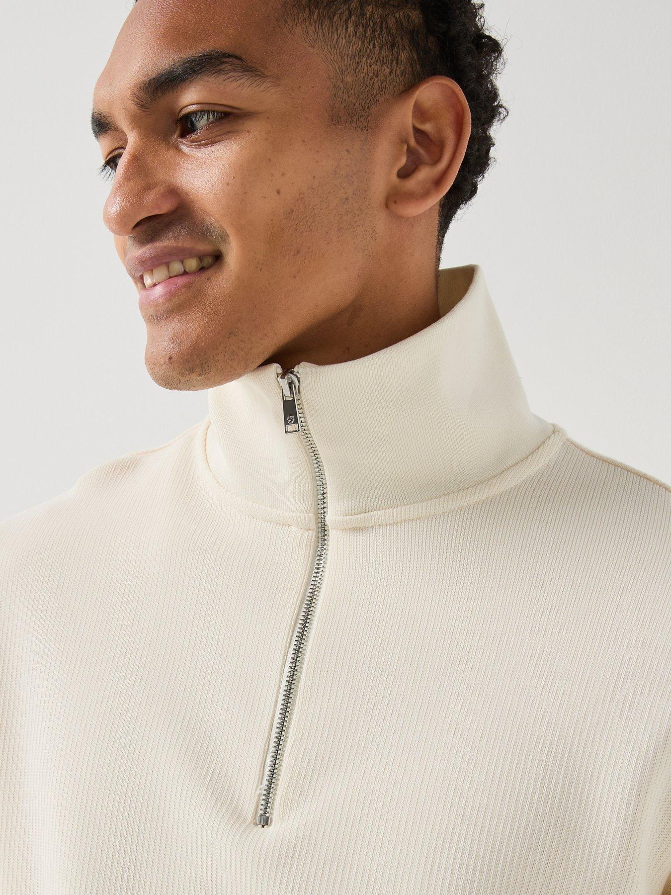 Image 5 of 6 of BOSS C-Seidler 55 1/4 Zip Sweatshirt - White