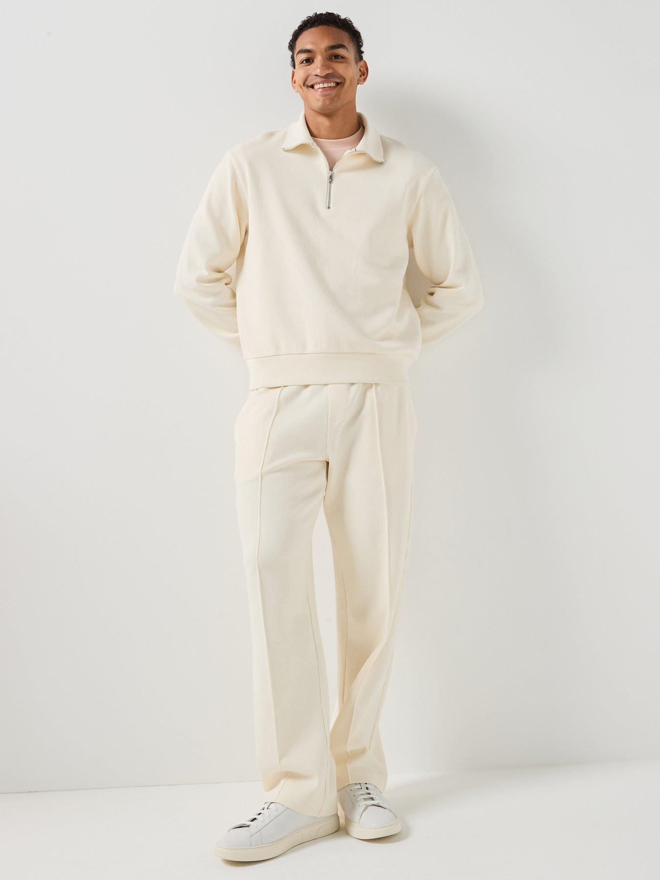 Image 6 of 6 of BOSS C-Seidler 55 1/4 Zip Sweatshirt - White