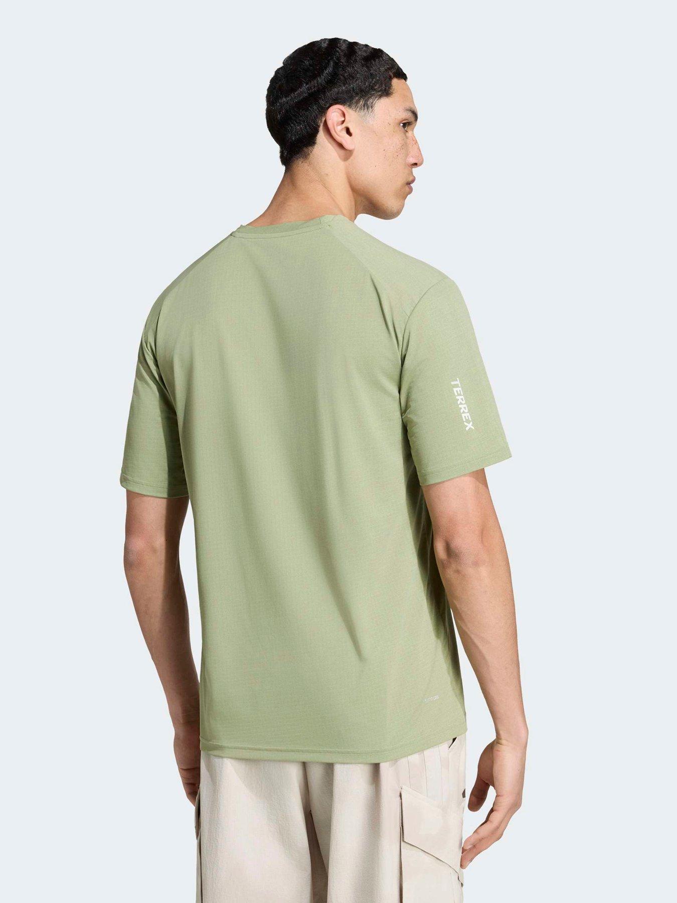 Image 2 of 5 of adidas Terrex Unisex Outdoor Logo Tech T-Shirt - Green