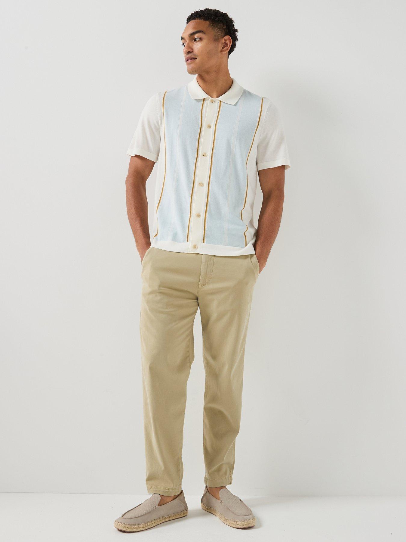 Image 3 of 6 of BOSS C-Lastro Knitted Short Sleeve Shirt - White