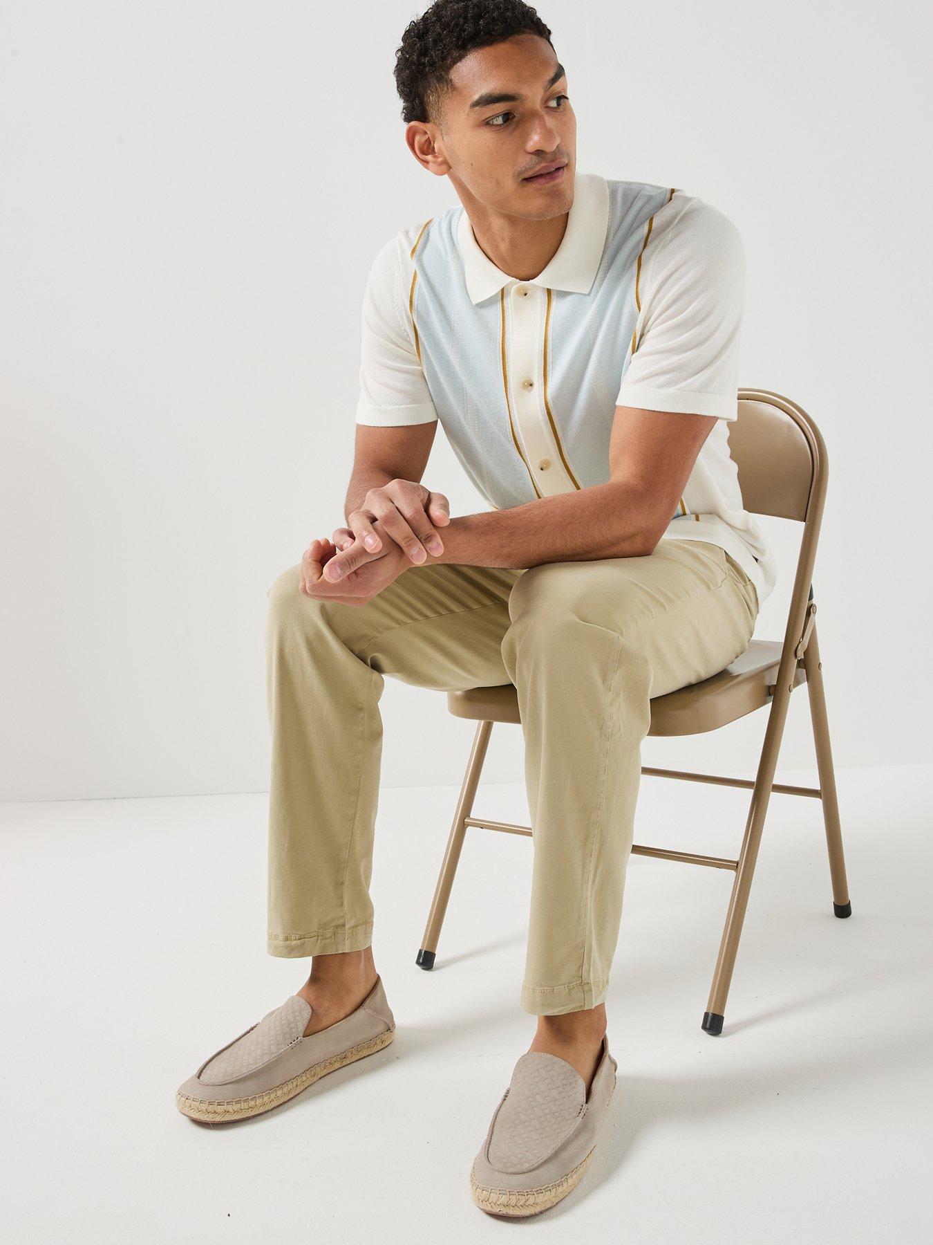 Image 4 of 6 of BOSS C-Lastro Knitted Short Sleeve Shirt - White