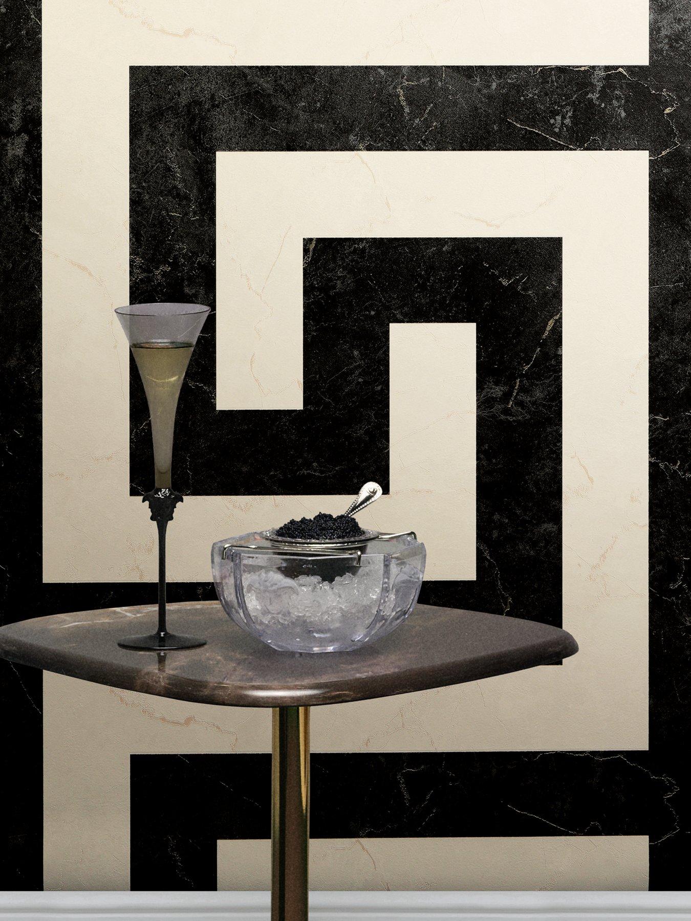  image of versace-greek-key-cream-black