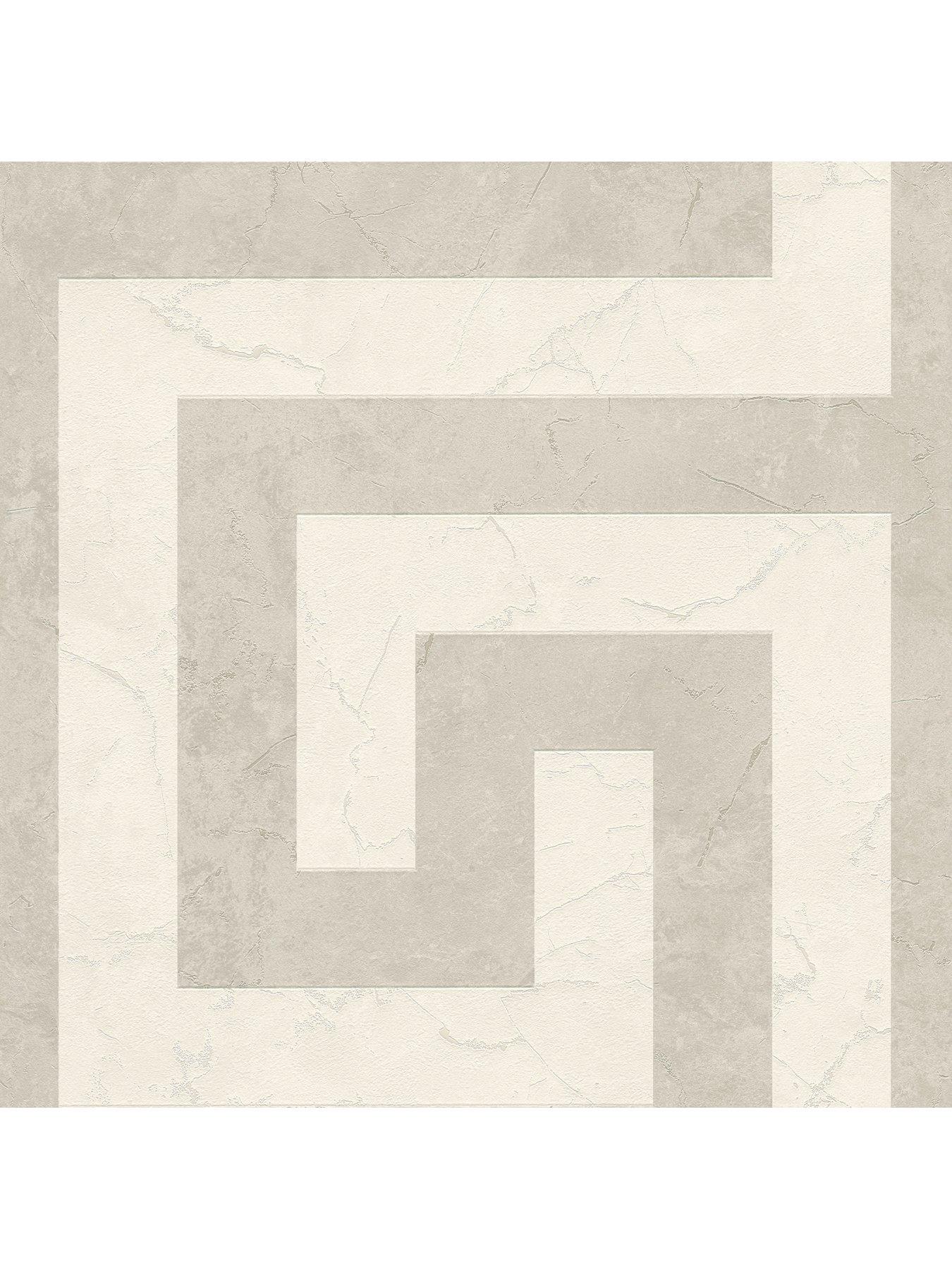 Image 2 of 4 of Versace Versace Greek Key Beige & Cream