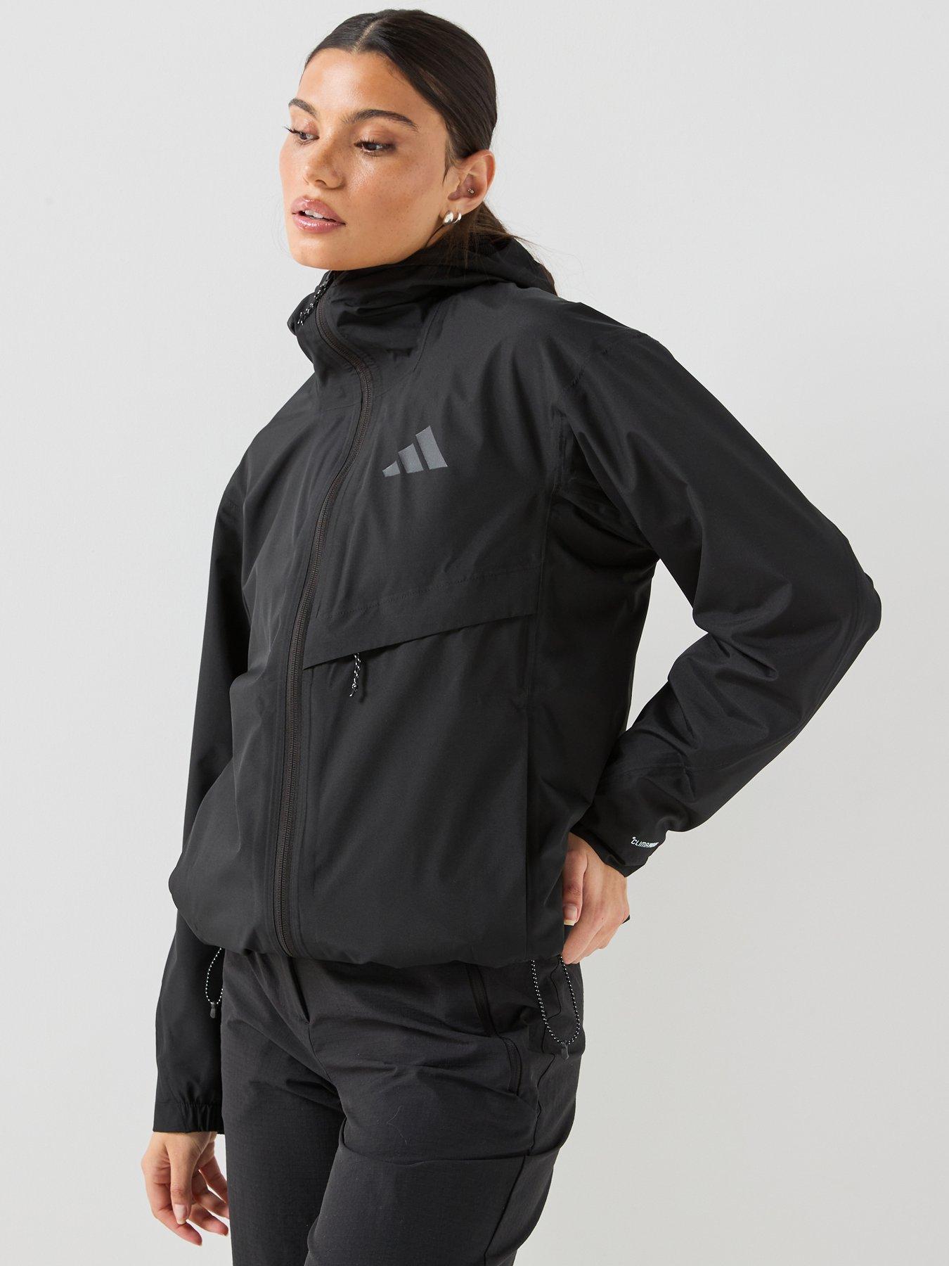 adidas Terrex Womens Outdoor 2L Rain Jacket - Black