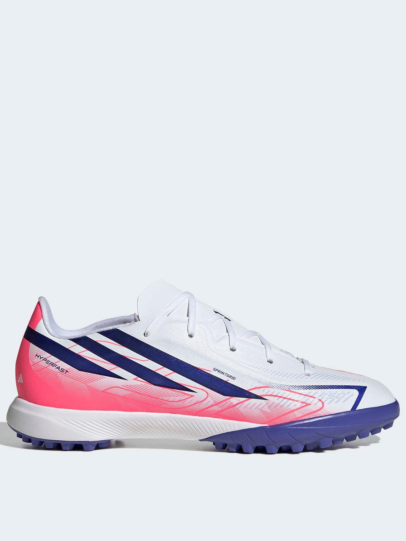 adidas Junior F50 Hyperfast League Astro Turf Football Boots - White